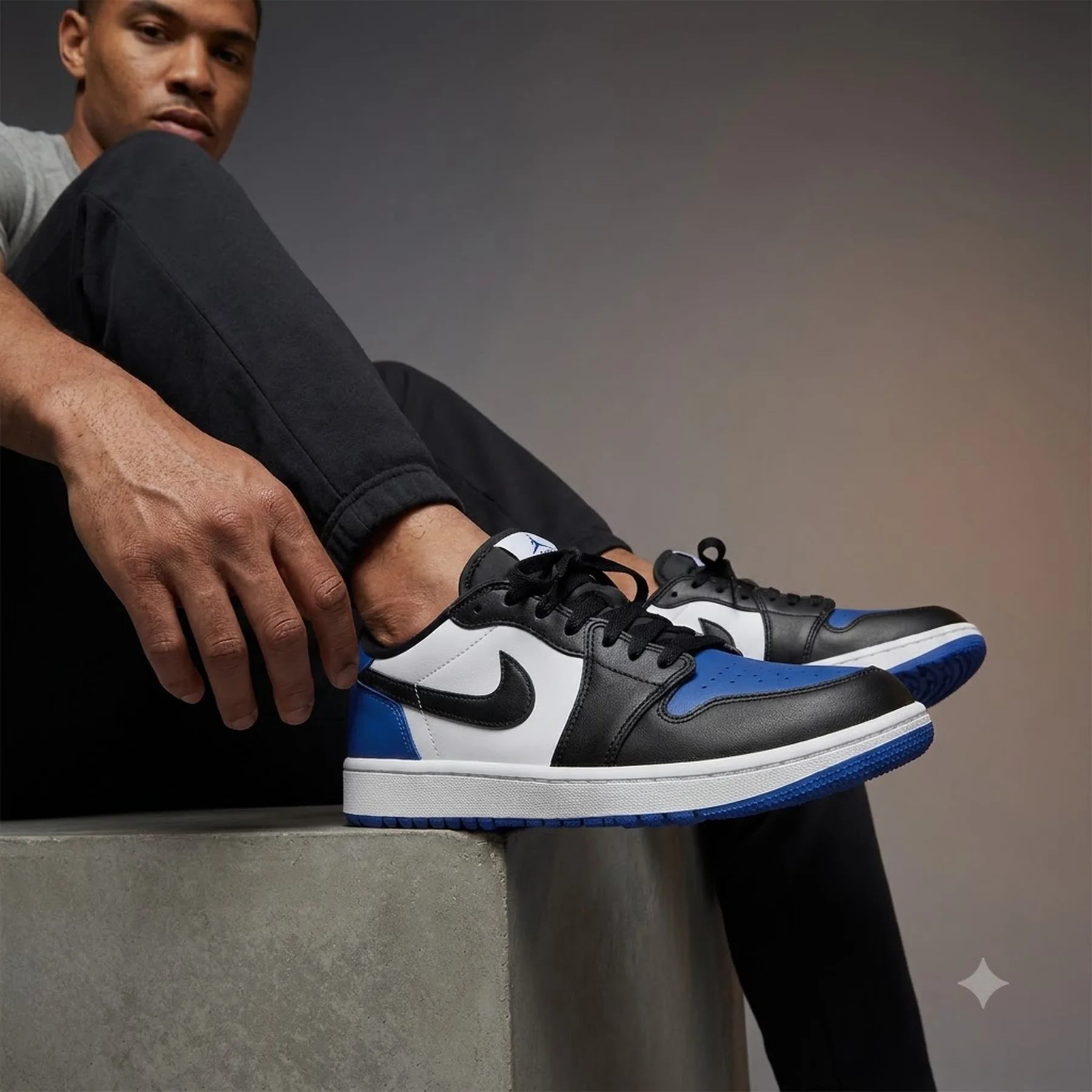 Кросівки Nike Air Jordan 1 Low G Black/Blue