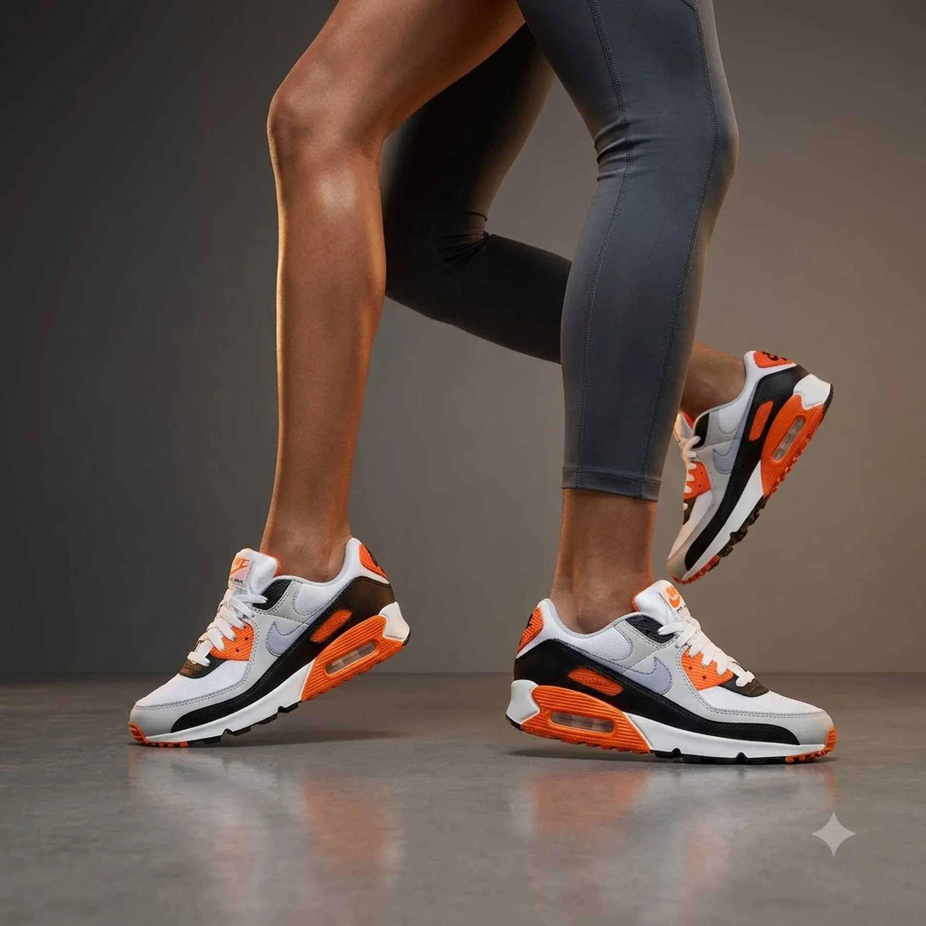 Кросівки Nike Air Max 90 "White/Black/Orange"
