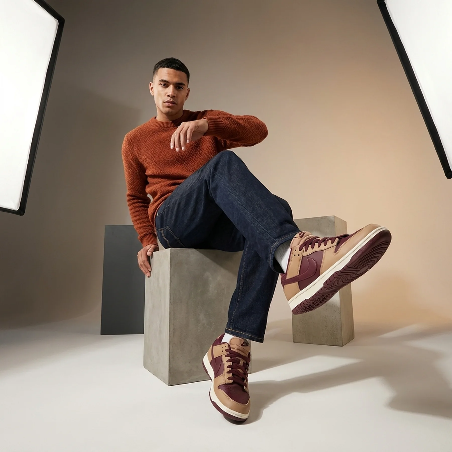 Кросівки Nike Dunk Low Jumbo 'Light British Tan Burgundy Crush'