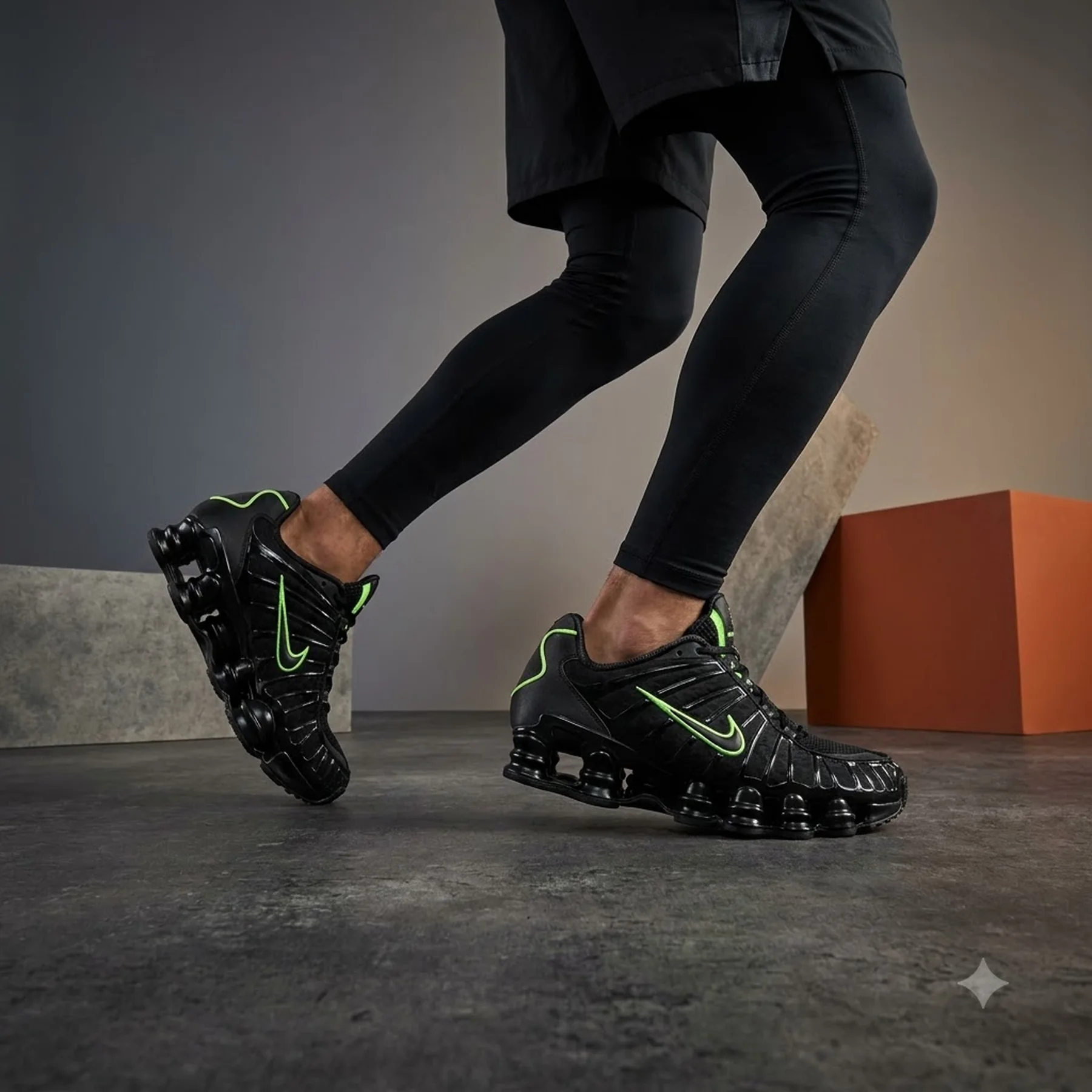 Кросівки Nike Shox TL Black Neon