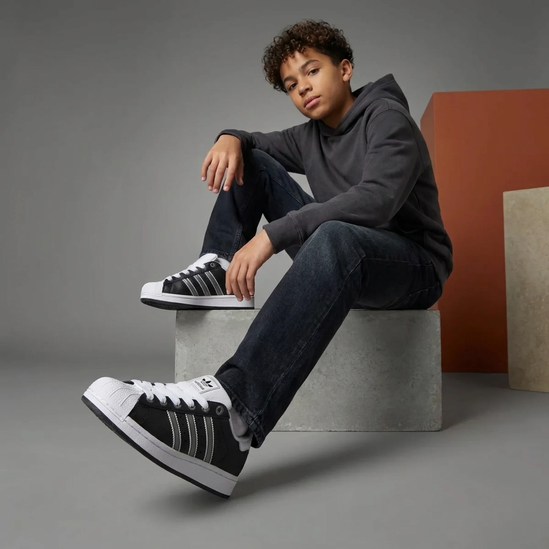 Кросівки підліткові SUPERSTAR II J JQ0314 Adidas 3 (35,5) Чорний