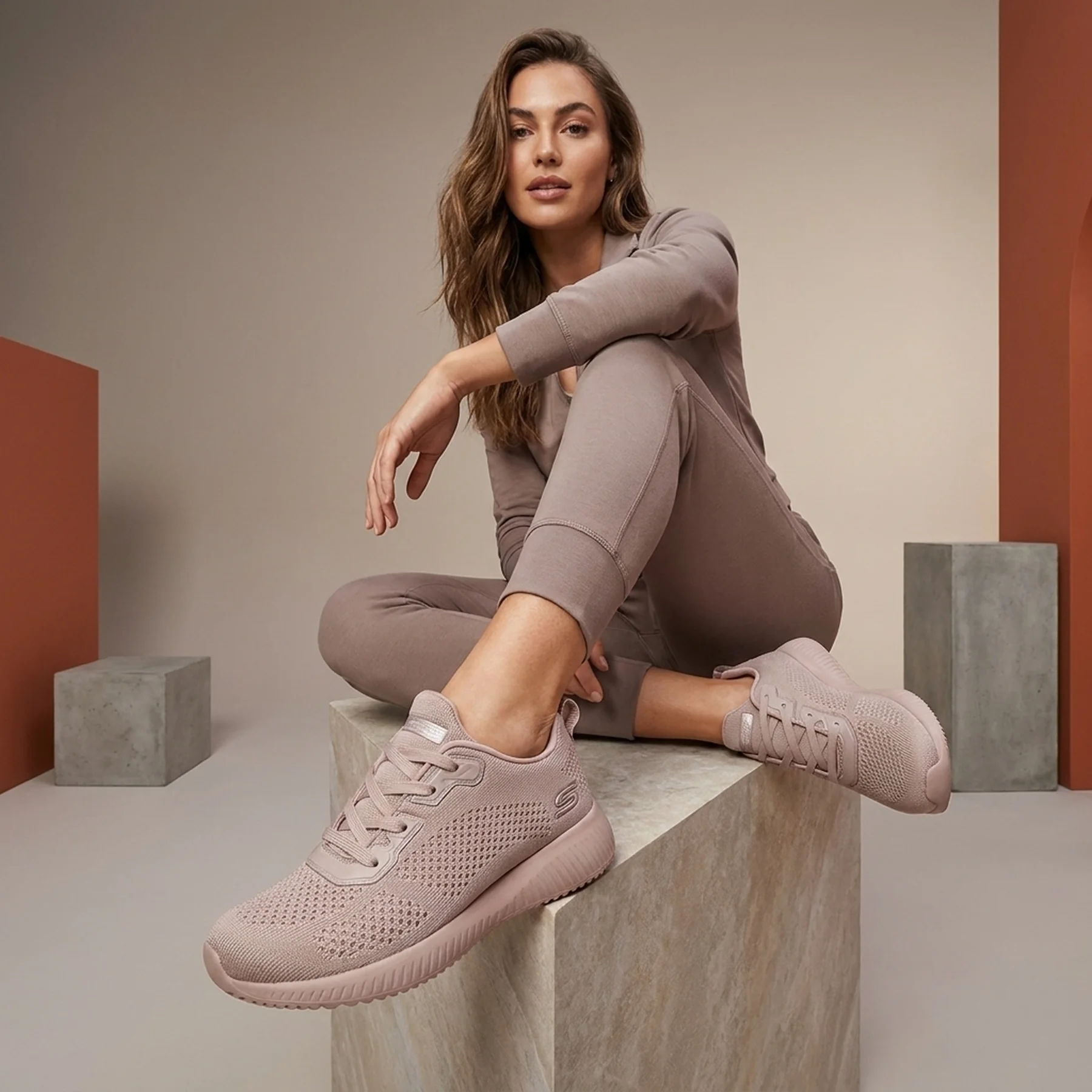 Кросівки Skechers BOBS Squad Taupe Pink