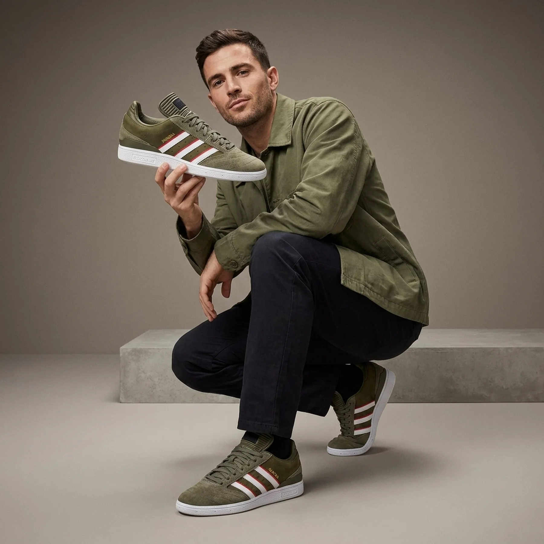 Кросівки унісекс Adidas Busenitz Olive (ID3370)