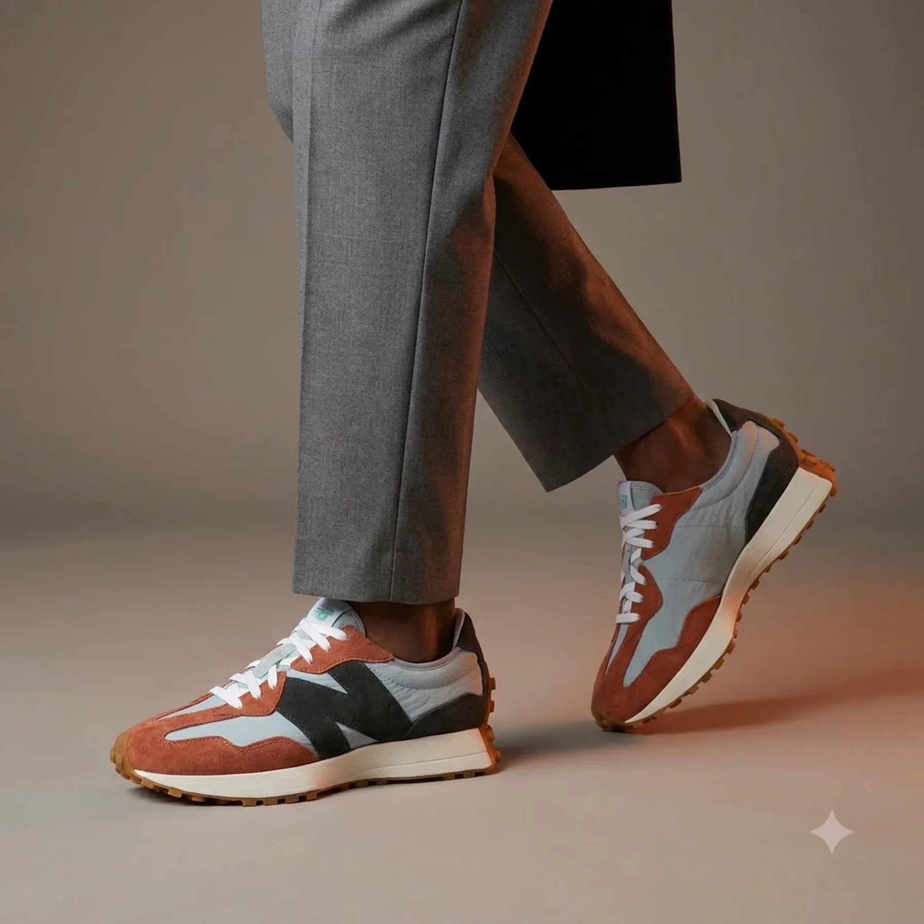 Кросівки унісекс New Balance 327 Light Blue/Orange (MS327JC1)