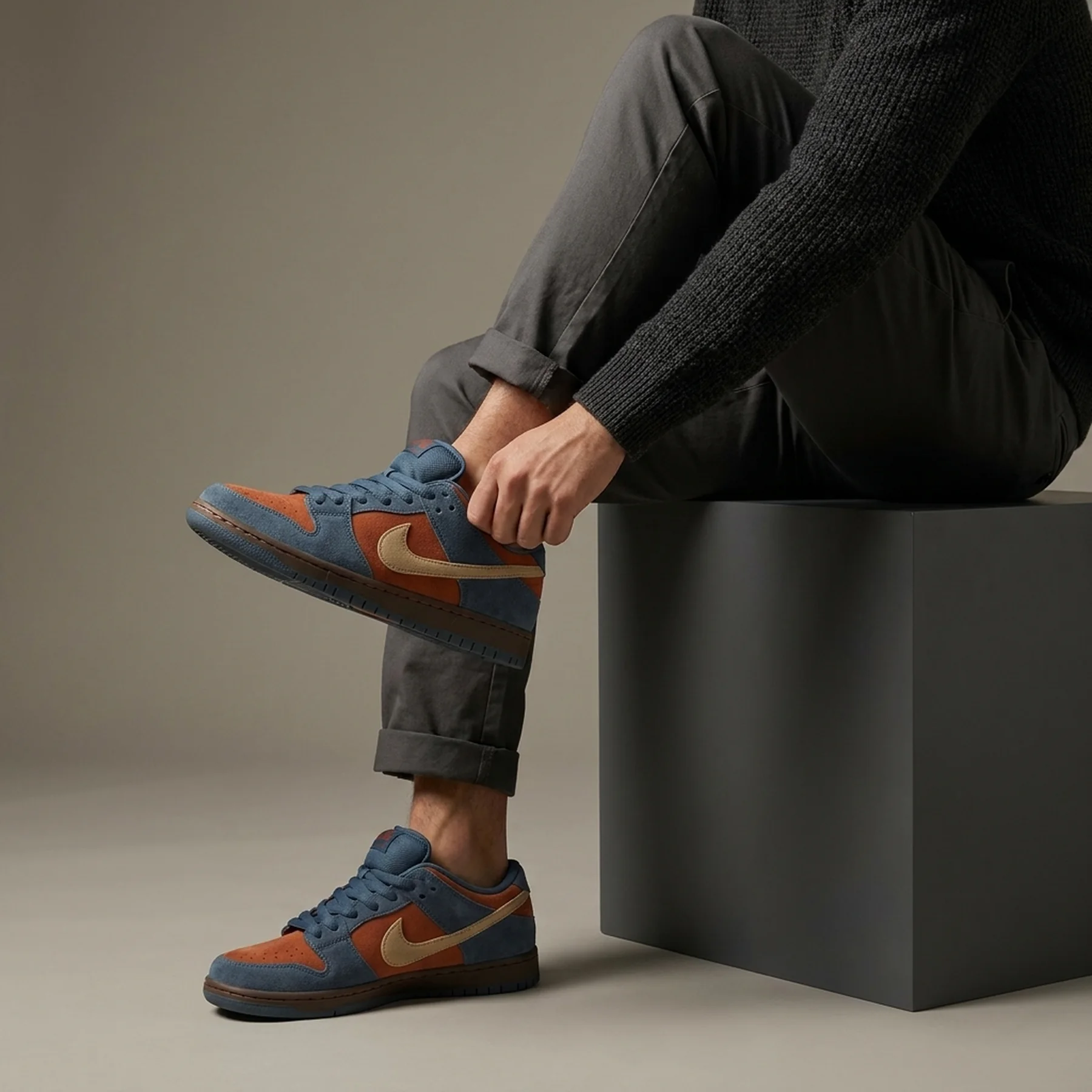 Кросівки унісекс Nike Dunk Low Sb Blue/Orange (HF3063-002)