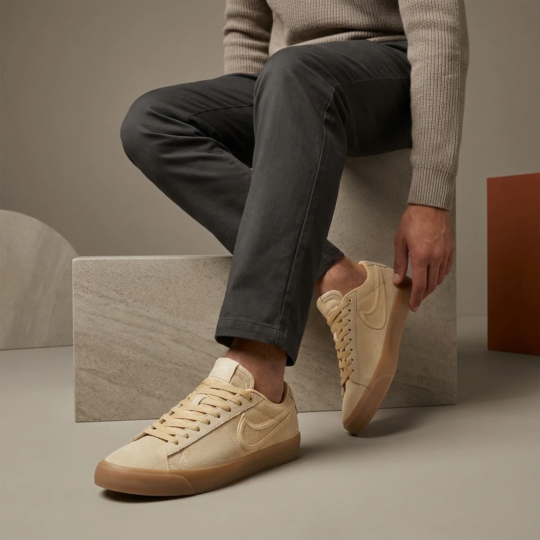Кросівки унісекс Nike Sb Blazer Low Pro Gt Premium Beige (FN7404-200)