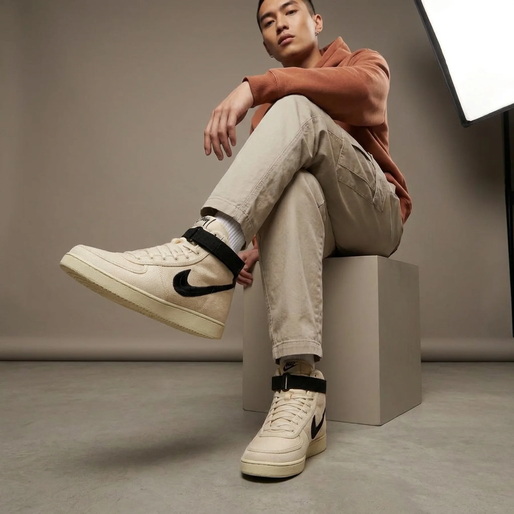 Кросівки унісекс Nike Vandal High Stussy Fossil (DX5425-200)