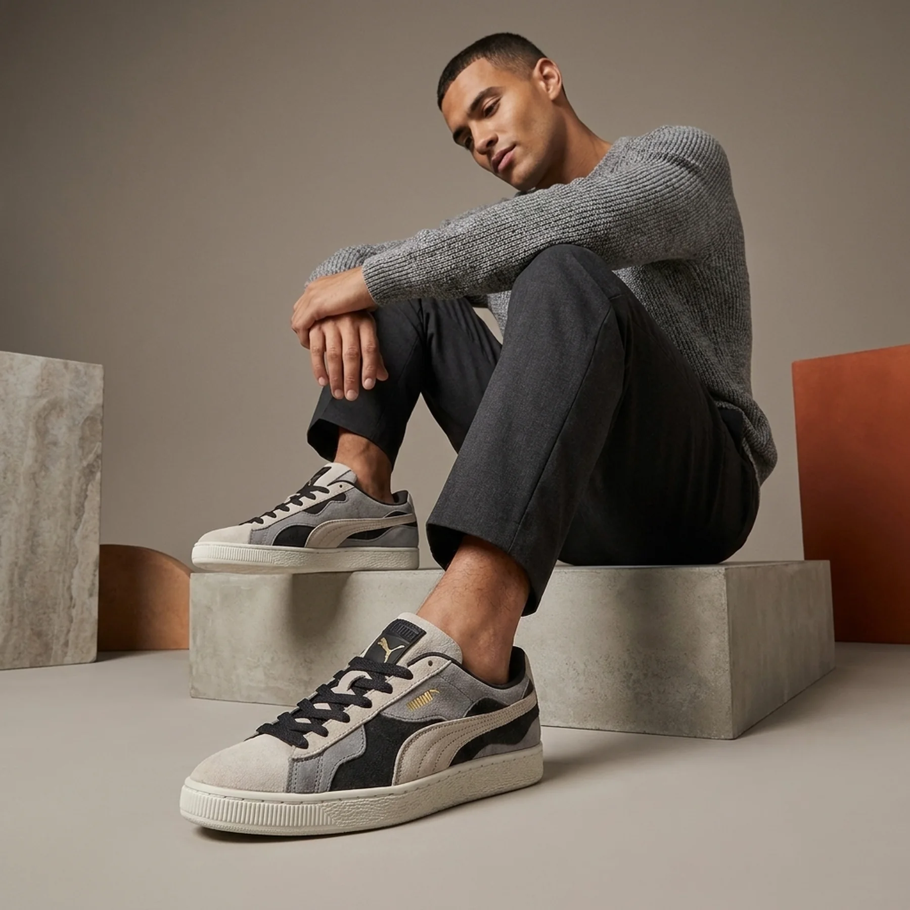 Кросівки унісекс Puma Palace Exclusive Suede Camowave Grey (399567-01)