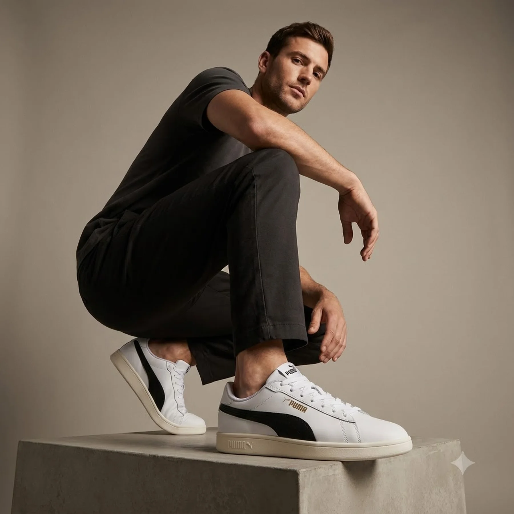 Кросівки унісекс Puma Smash 3.0 L Sneakers White 390987-03 (390987-03)