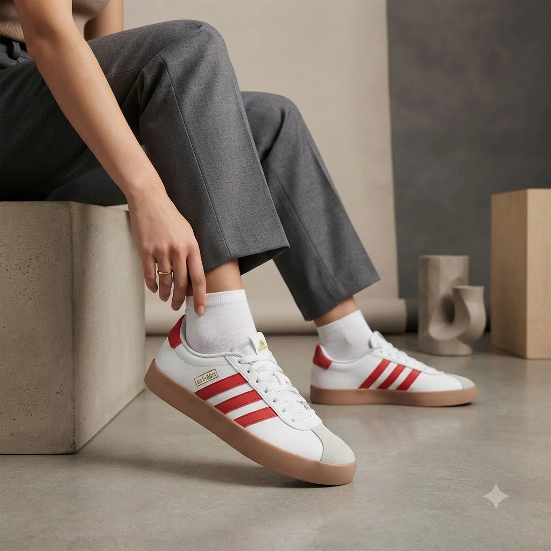 Кросівки VL COURT 3.0 JP5346 Adidas 3,5 (36) Білий