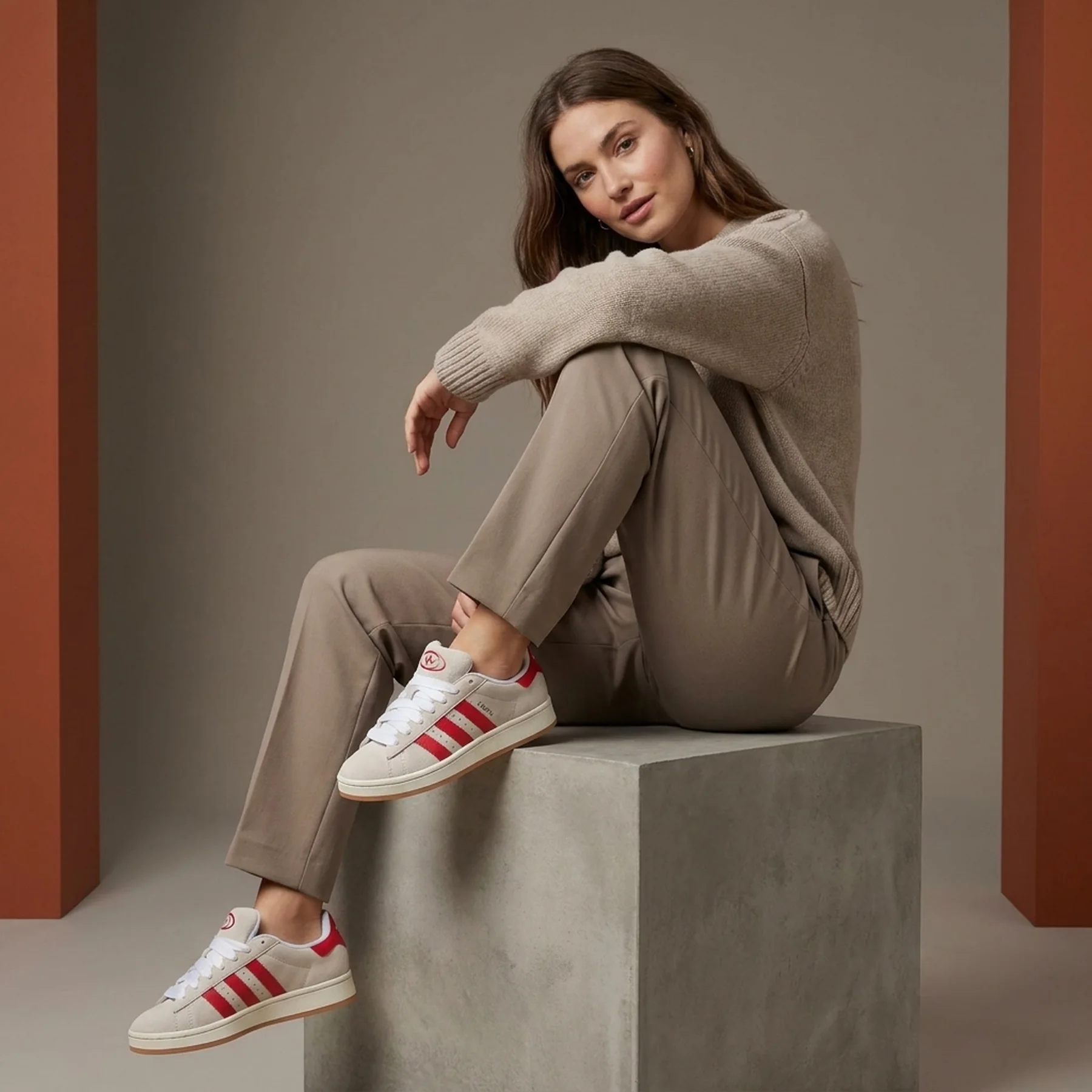 Кросівки жіночі Adidas Campus 00S Crystal White Better Scarlet (GY0037)