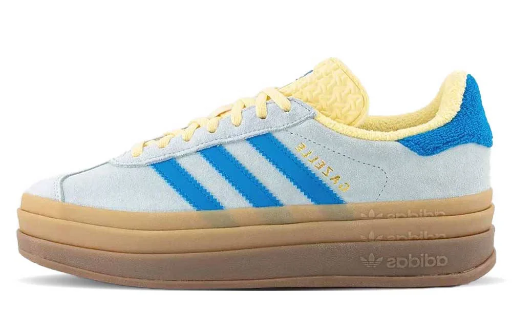Кросівки жіночі Adidas Gazelle Bold Almost Blue Yellow (IE0430)