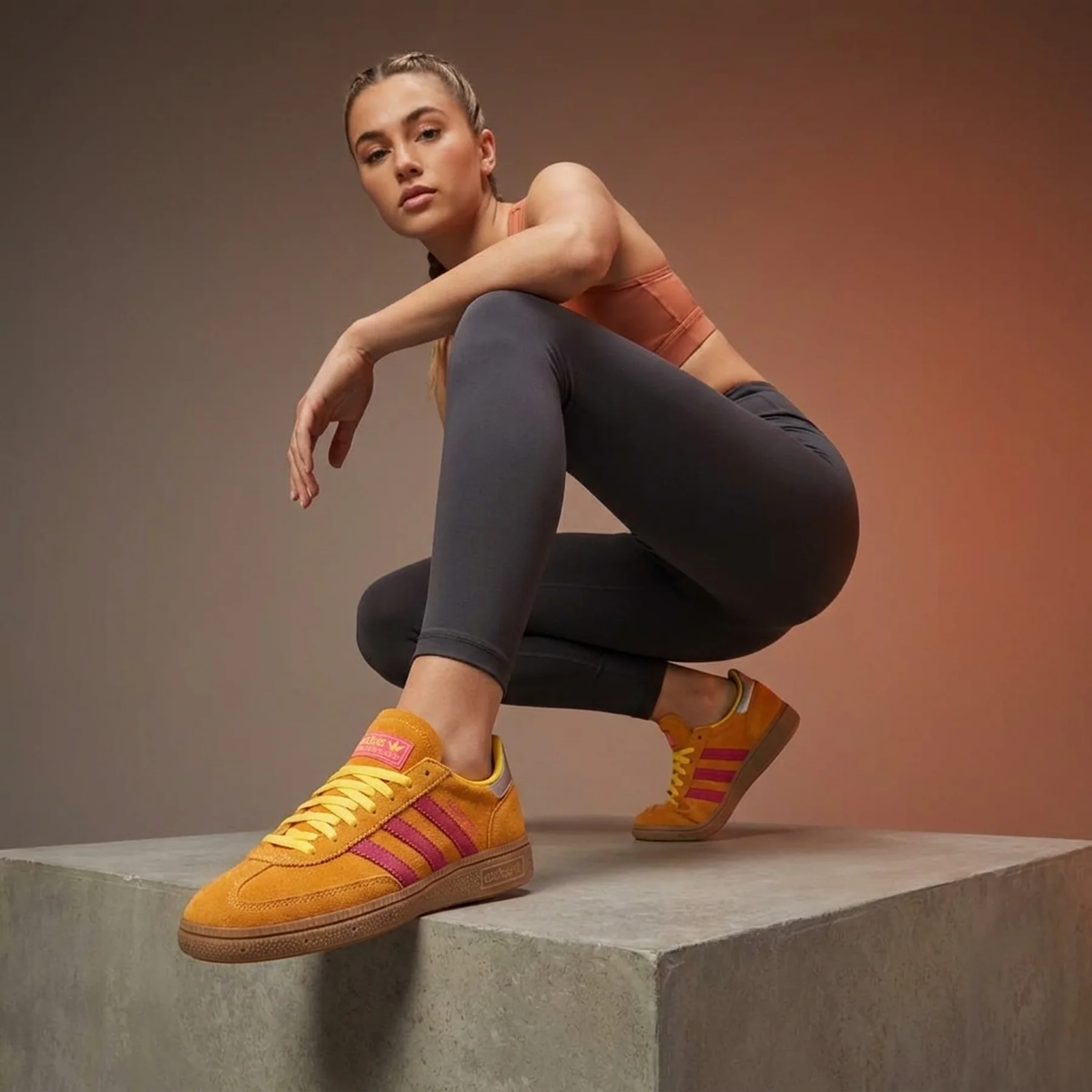 Кросівки жіночі Adidas Handball Spezial Orange (JI1406)