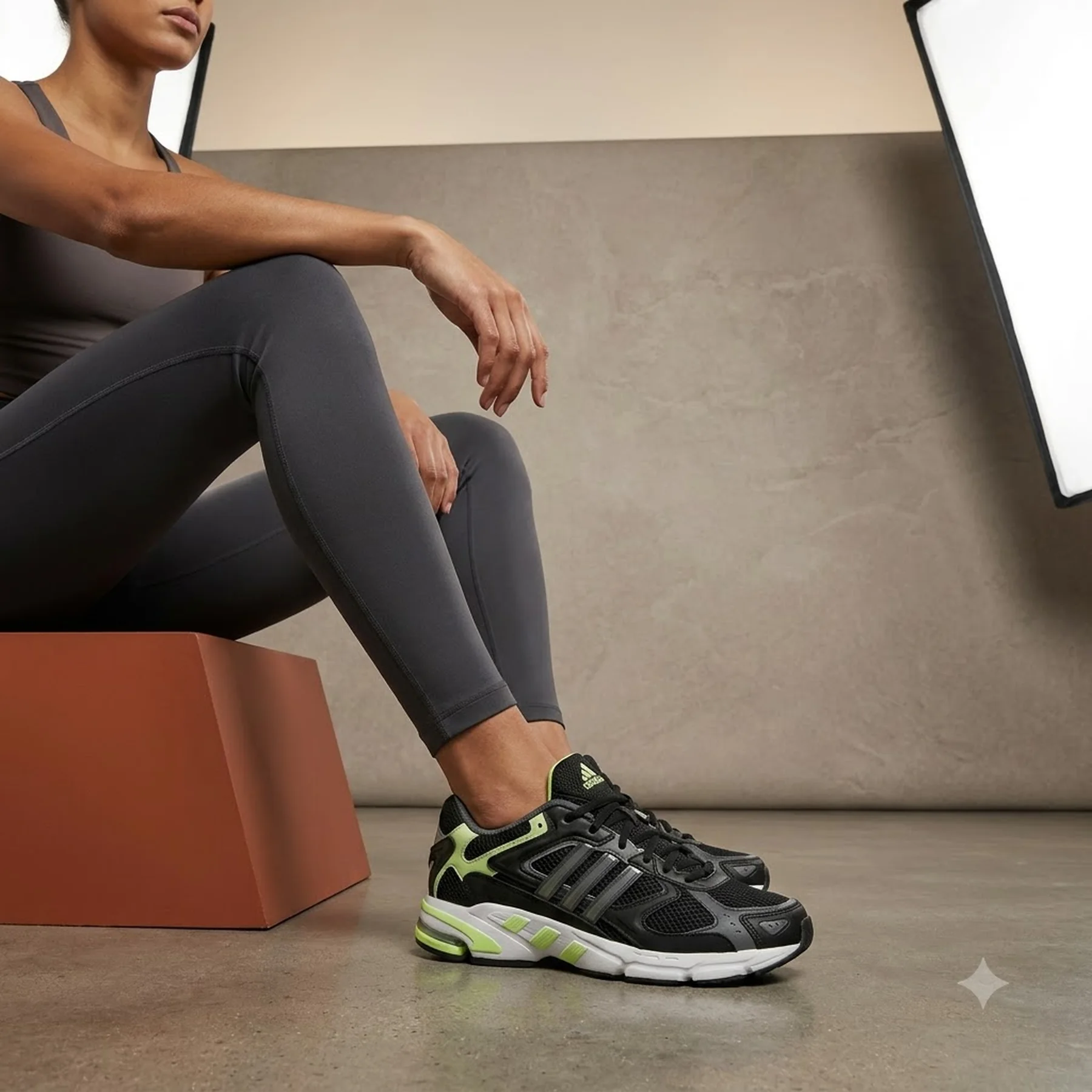 Кросівки жіночі Adidas Response Cl Black & Lime (IE5915)
