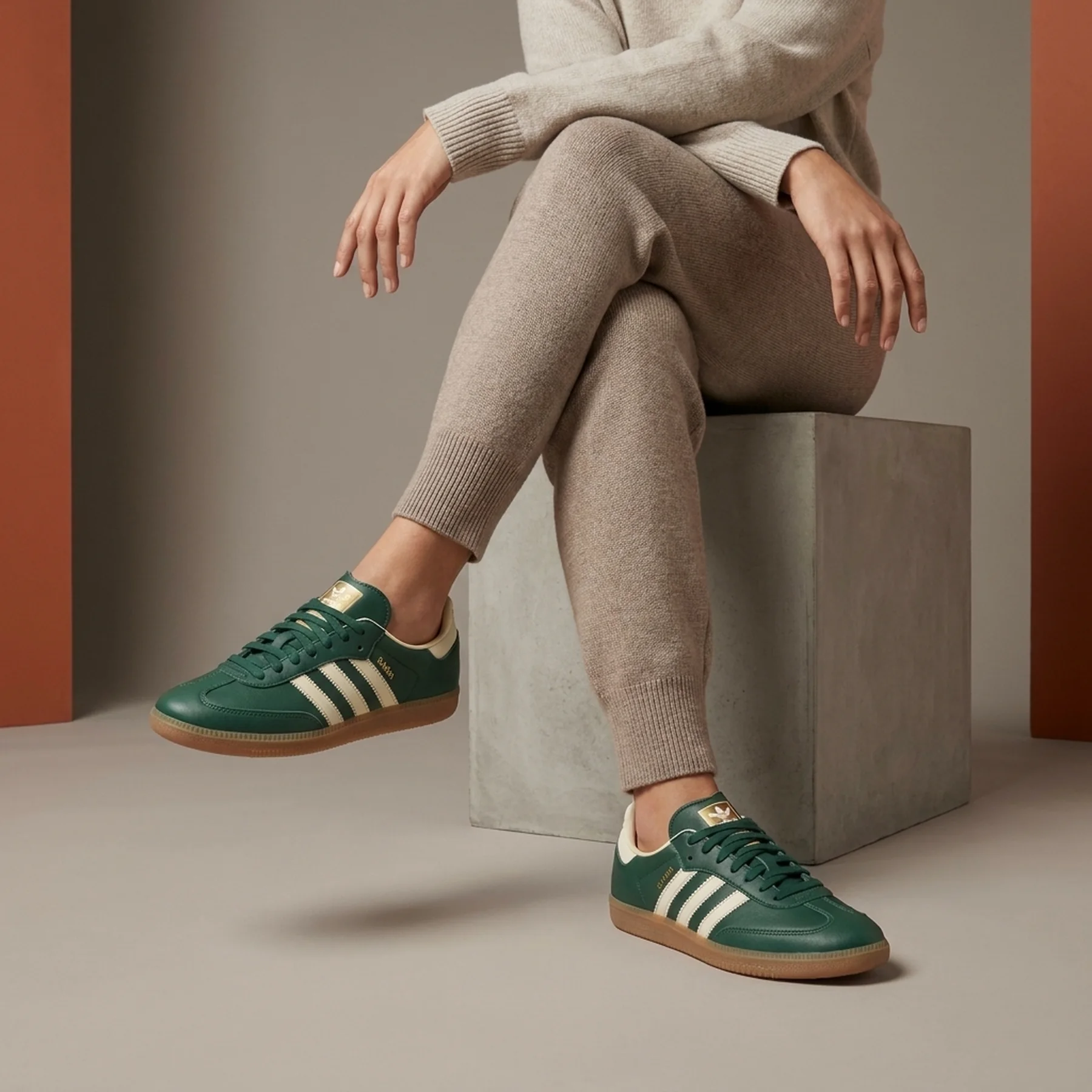 Кросівки жіночі Adidas Samba OG Collegiate Green Cream