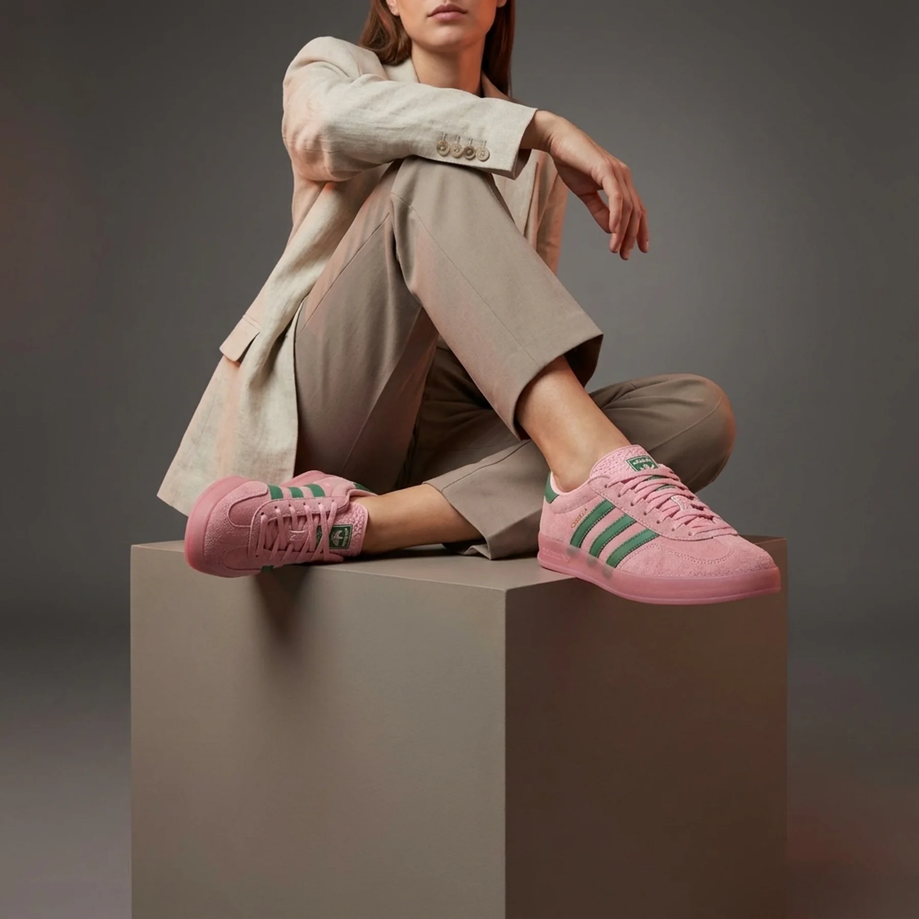 Кросівки жіночі Adidas Wmns Gazelle Indoor 'Pink Spark Preloved Green'