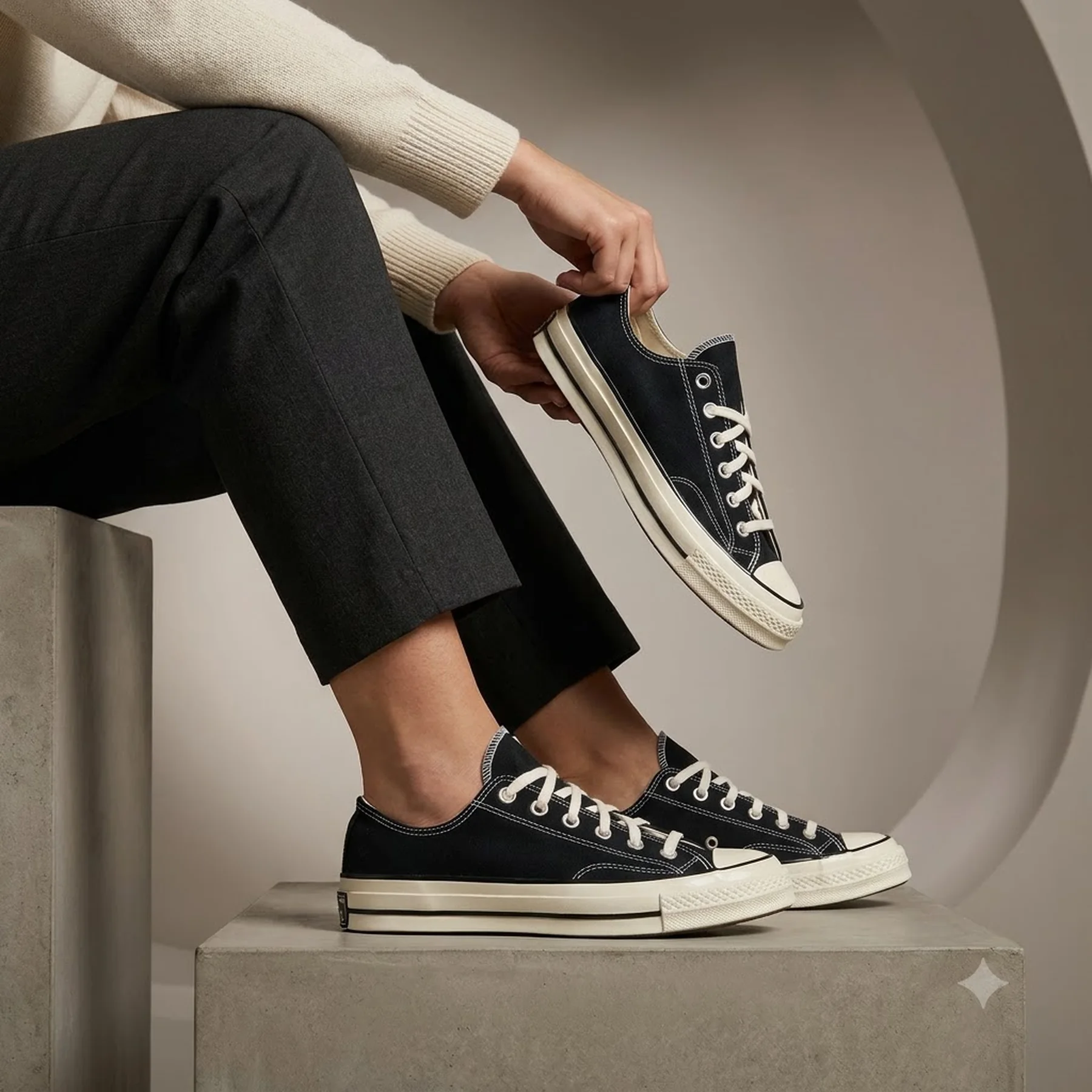 Кросівки жіночі Converse Chuck 70 Low 'Black'