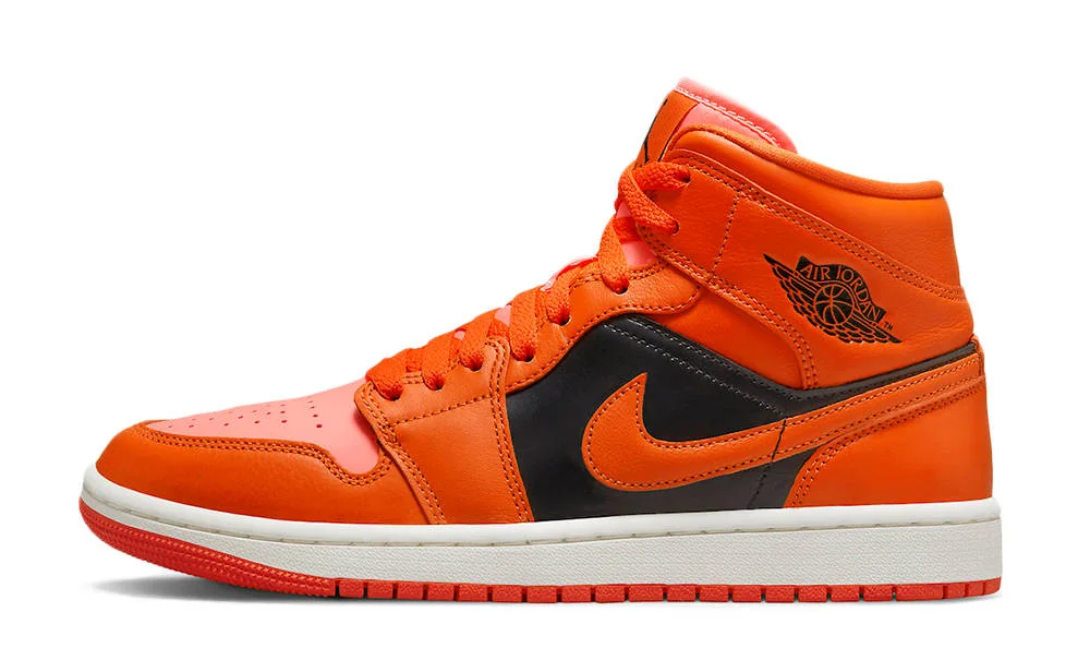 Кросівки жіночі Jordan 1 Mid Orange Black (DM3381-600)