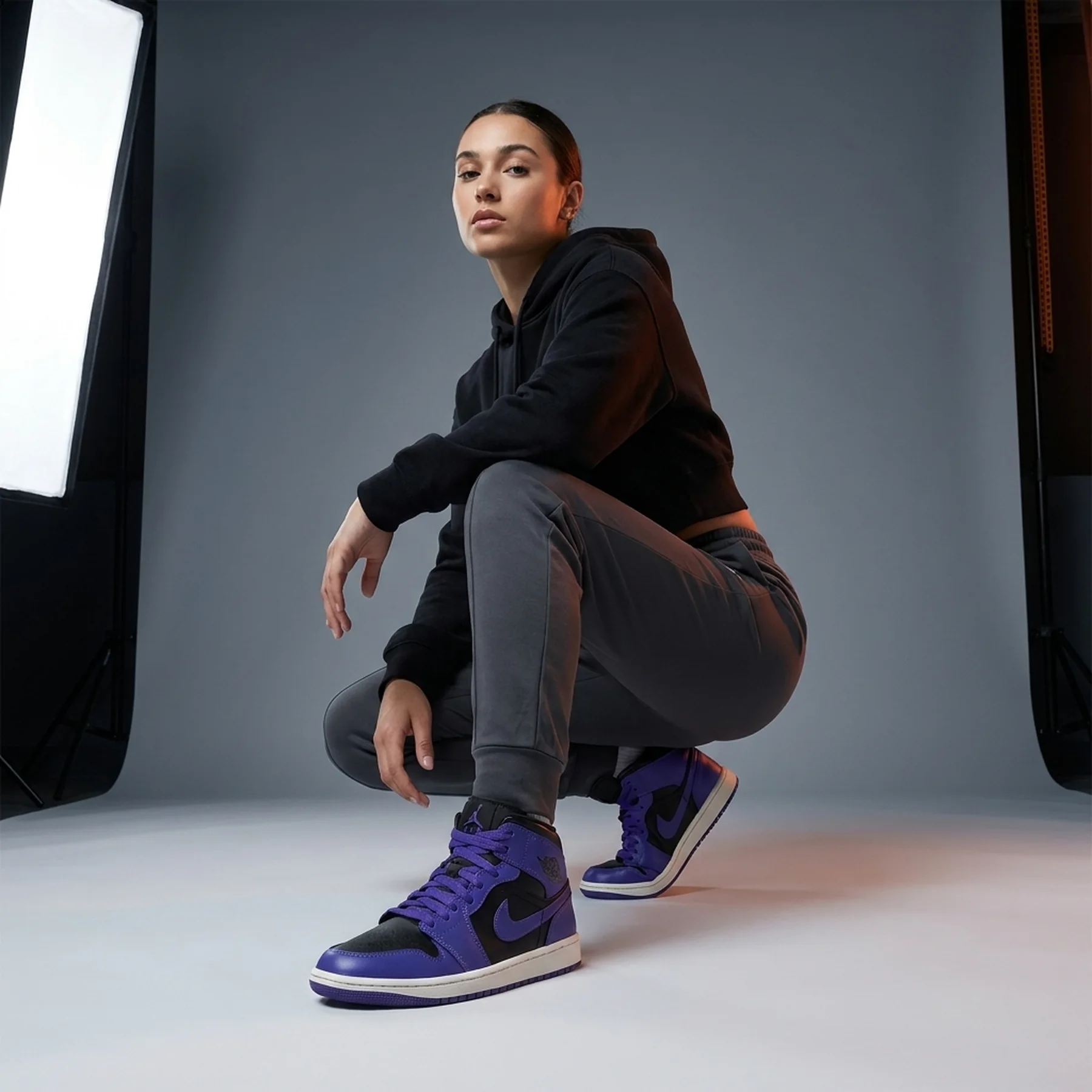 Кросівки жіночі Jordan 1 Mid Violet (BQ6472-051)