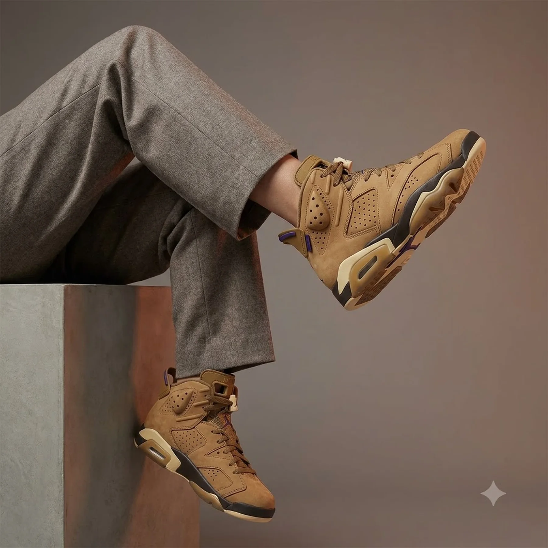 Кросівки жіночі Jordan 6 Retro Gore-Tex Kelp Brown (FD1643-300)