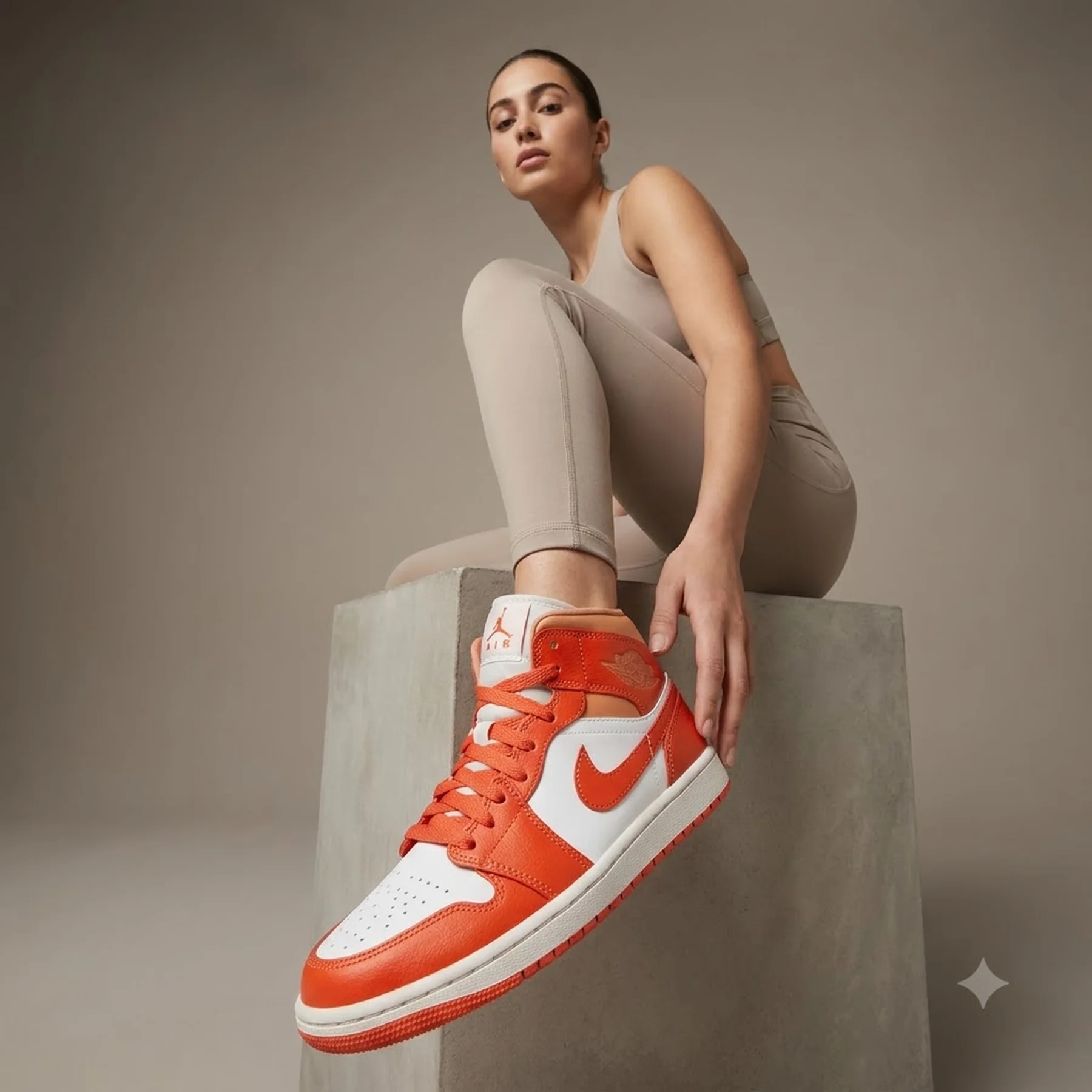 Кросівки жіночі Jordan Air 1 Mid Grey (BQ6472-108)