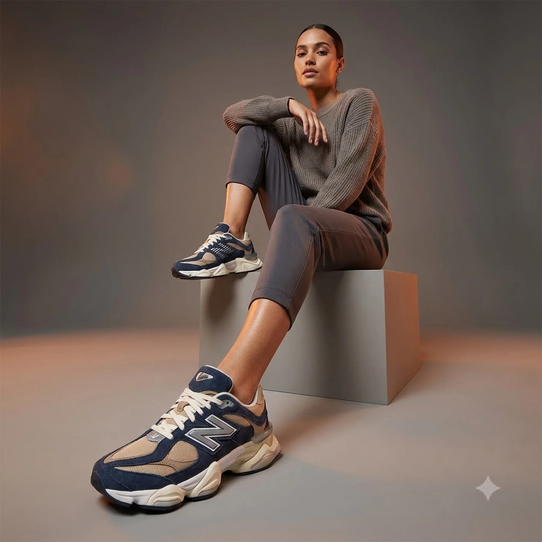 Кросівки жіночі New Balance 9060 'Navy Mushroom'