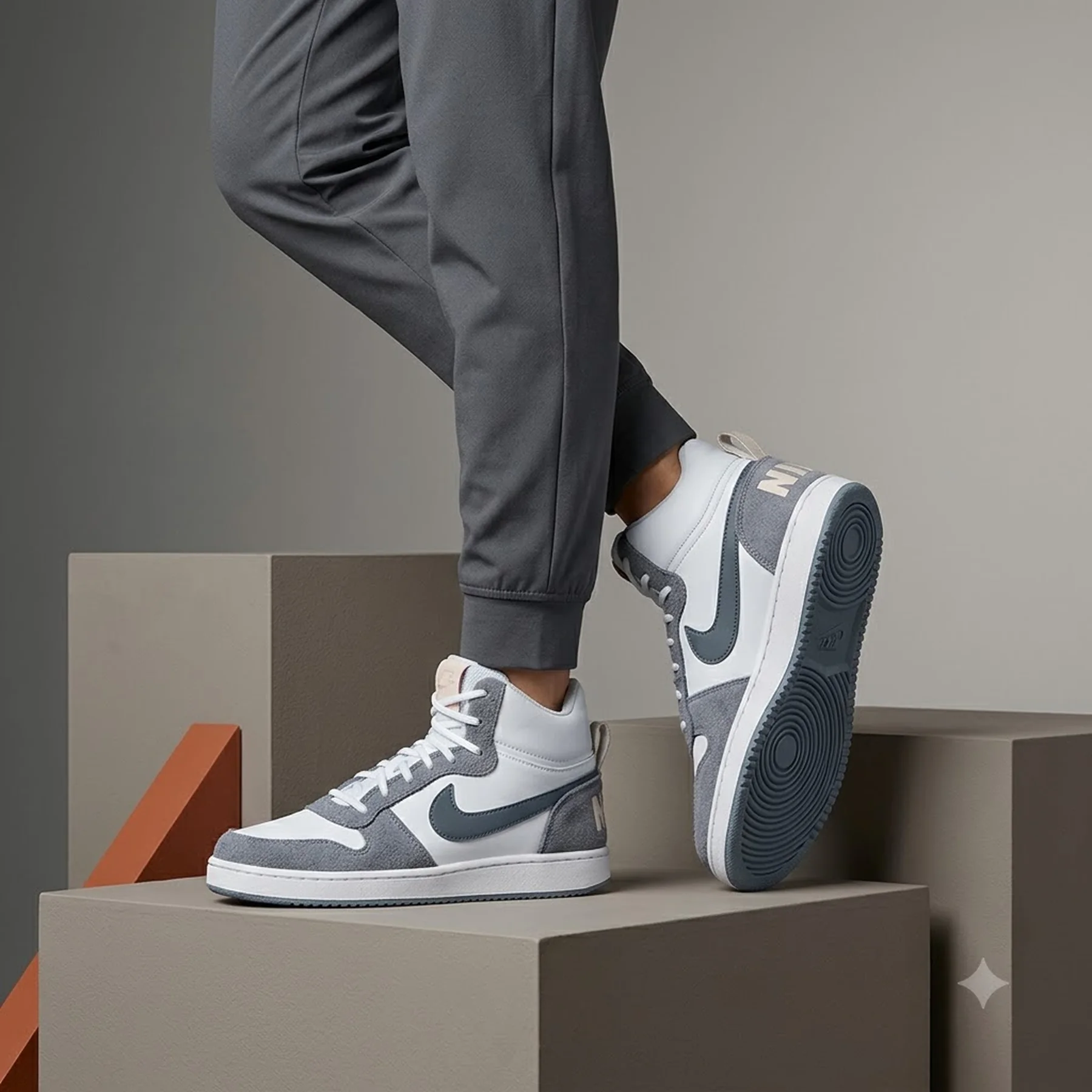 Кросівки жіночі Nike W Court Borough Mid Prem White/Grey (844907-005)