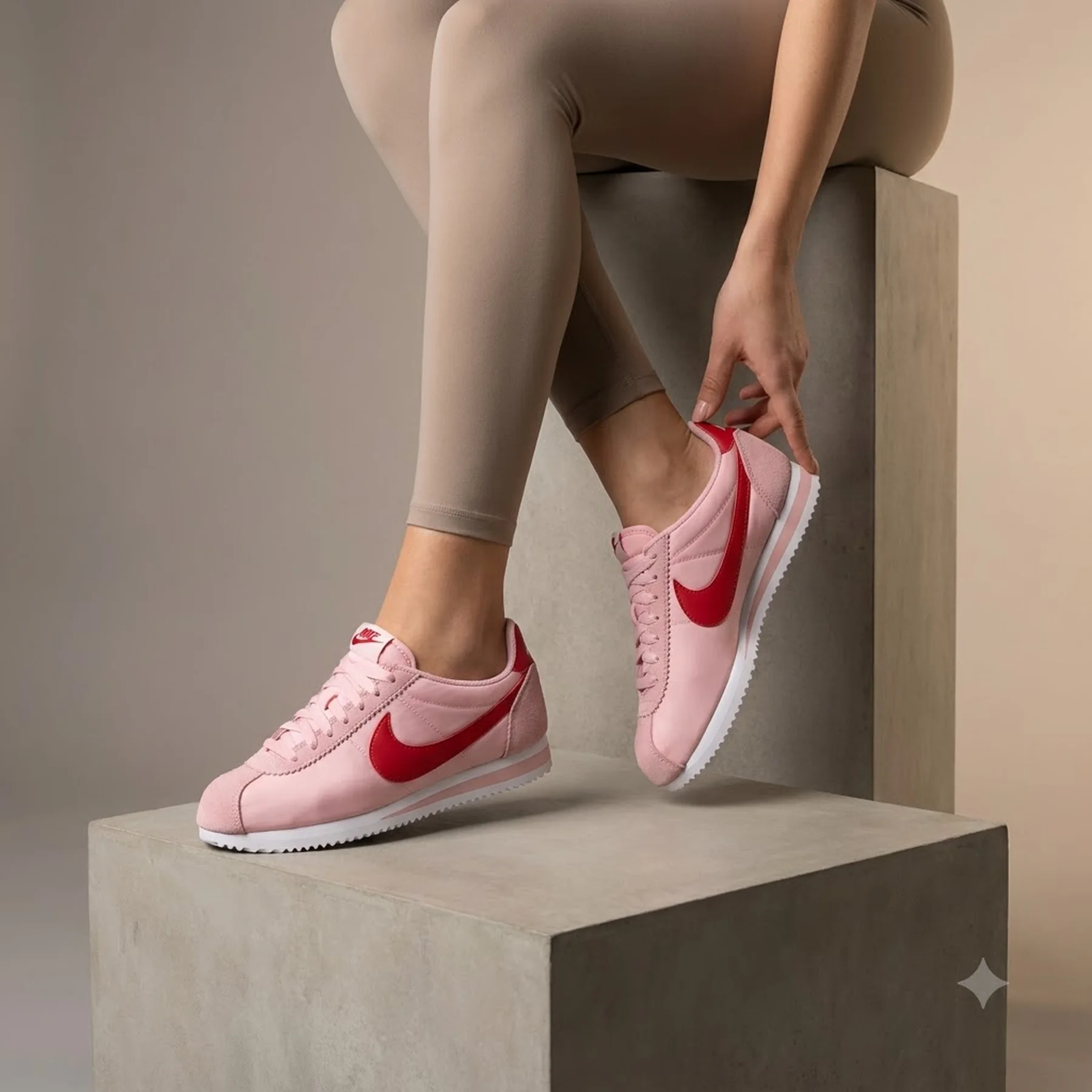 Кросівки жіночі Nike Wmns Cortez TXT 'Soft Pink Fire Red'