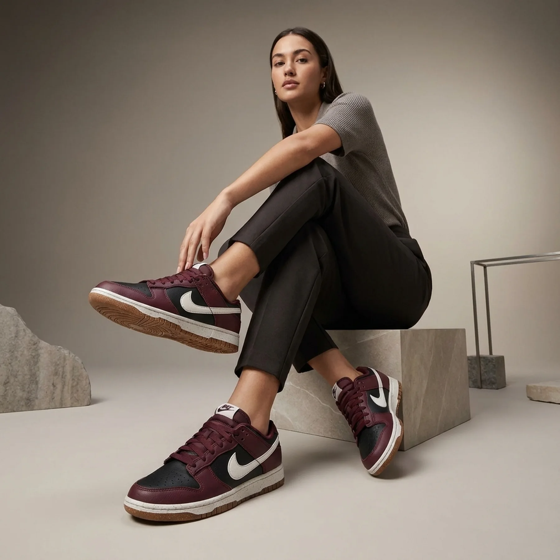Кросівки жіночі Nike Wmns Dunk Low Next Nature 'Burgundy Crush Black'