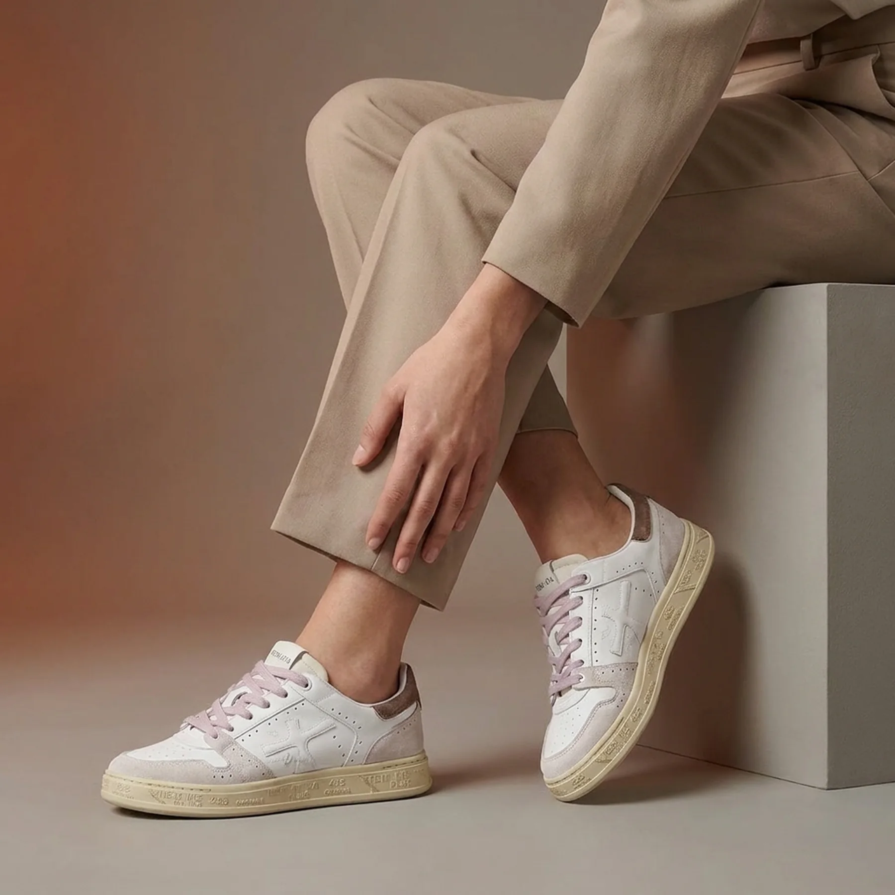 Кросівки жіночі Premiata Quinn Var.7649 White/Beige (QUINND-7649)