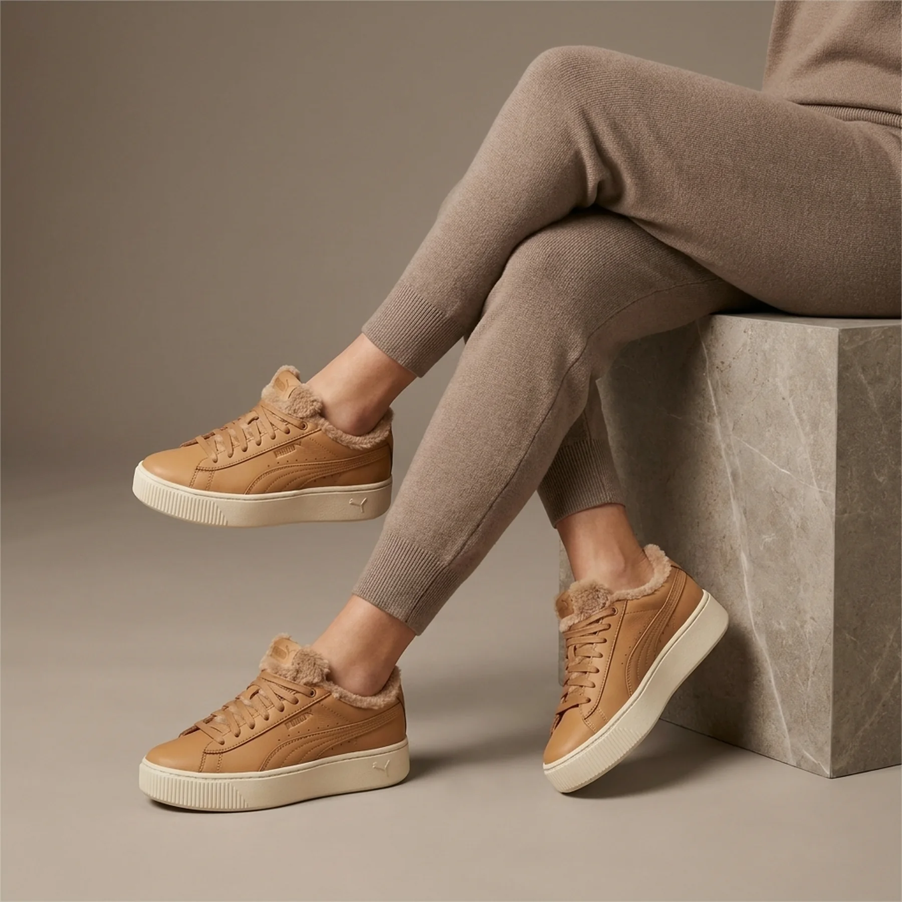 Кросівки жіночі Puma Vikky Stacked Brown (372205-03)