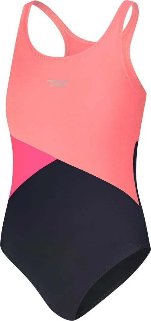 Купальник для дівчат Aqua Speed Swimsuit POLA 62966 лососевий, чорний 116 см (541-336)