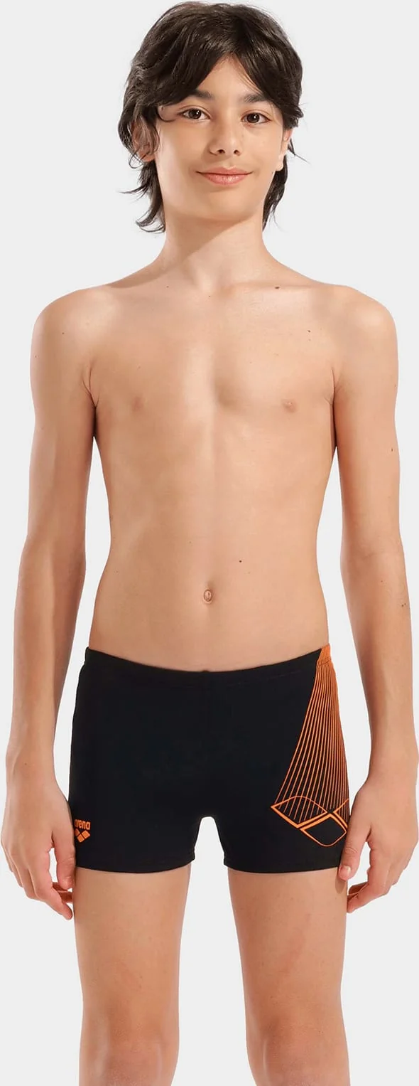 Плавки-шорти для хлопчиків Arena BRIGHT SWIM SHORT чорний, помаранчевий 116 см