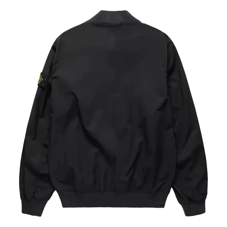Куртка-бомбер Stone Island Logo Patch Zip 'Black'