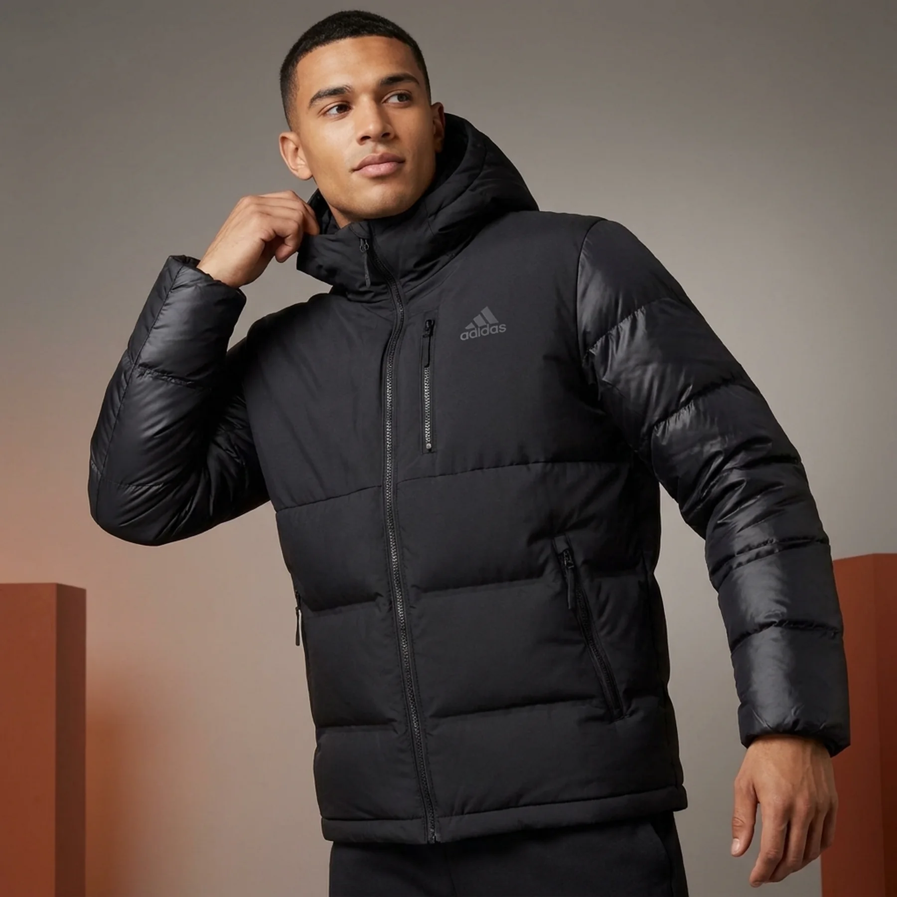 Куртка чоловіча Adidas Down Regen Hooded Puffer Jacket Black Hl9181 (HL9181)