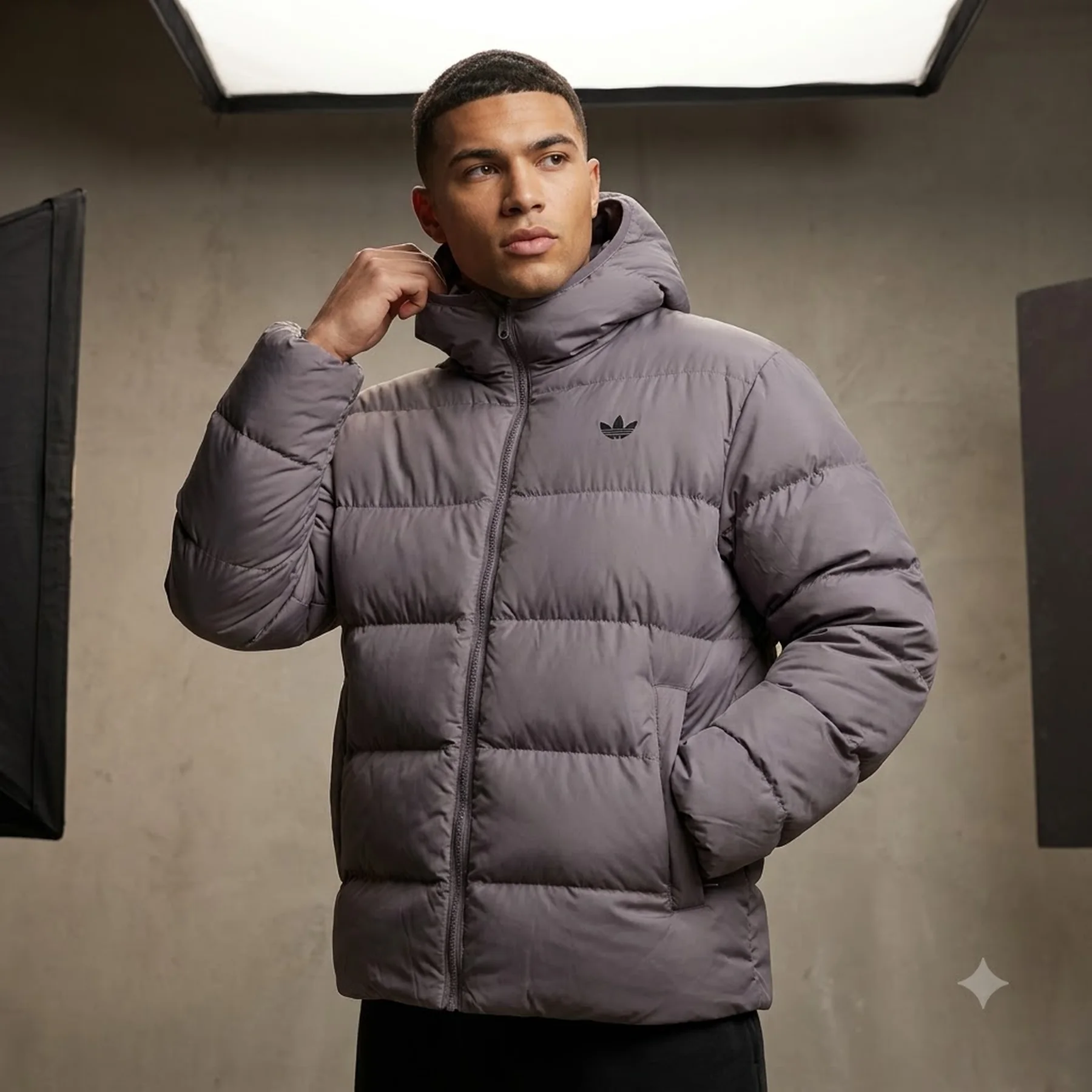 Куртка чоловіча Adidas Tonal Hooded Originals Grey (JX4122)
