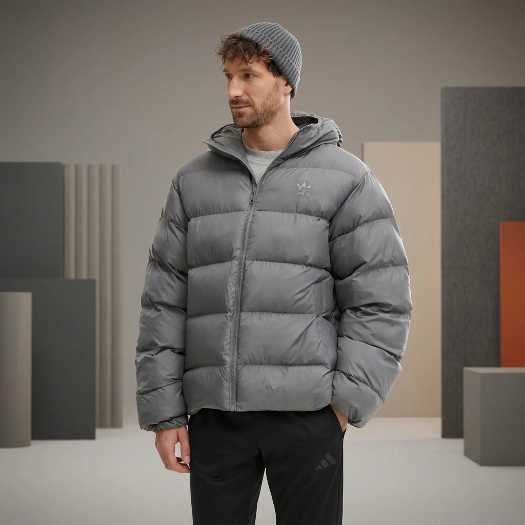 Куртка чоловіча Adidas Tonal Hooded Puffer (IY3398)
