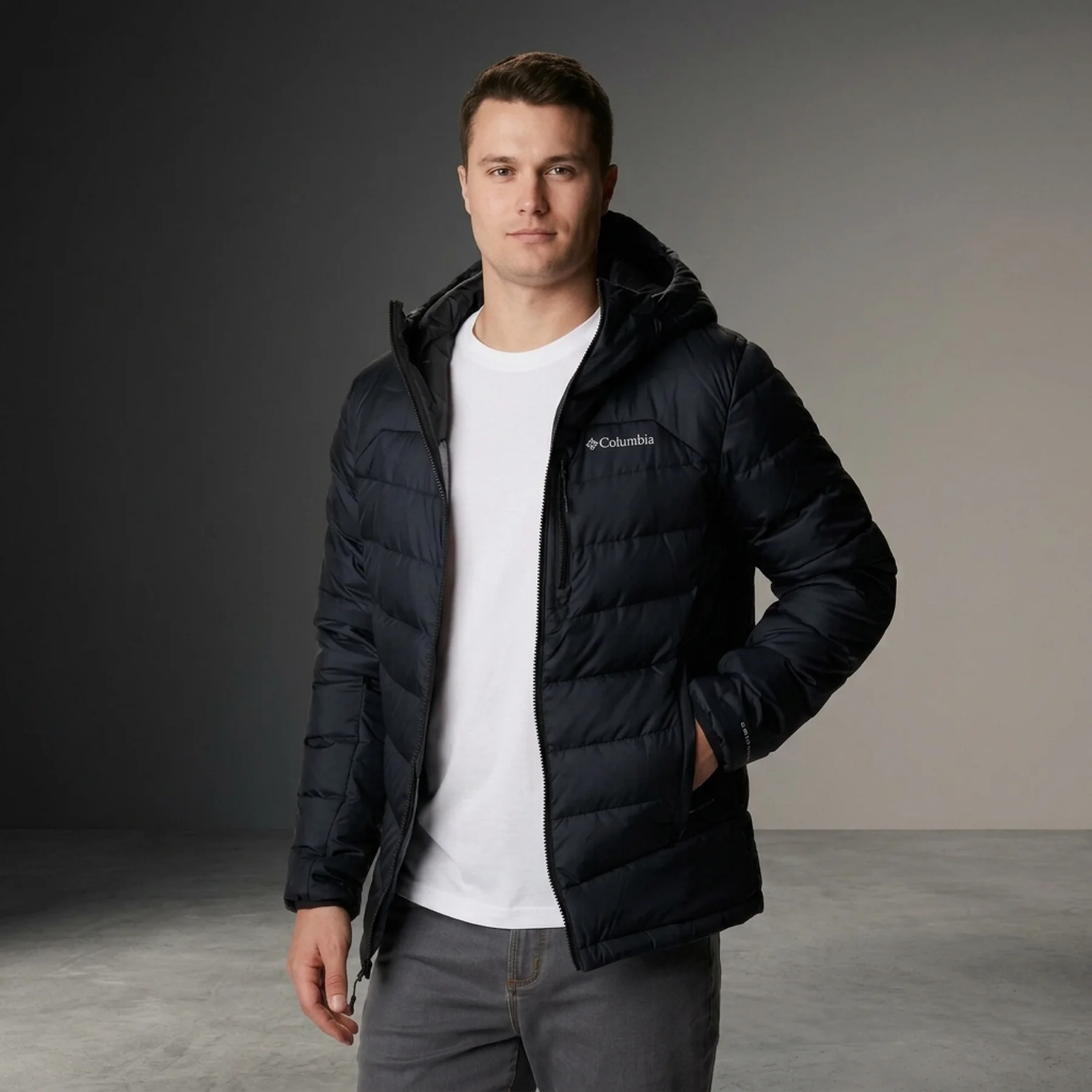 Куртка чоловіча Columbia Autumn Park™ Down Hooded Jacket Omni-Heat Black (XM1506-010)
