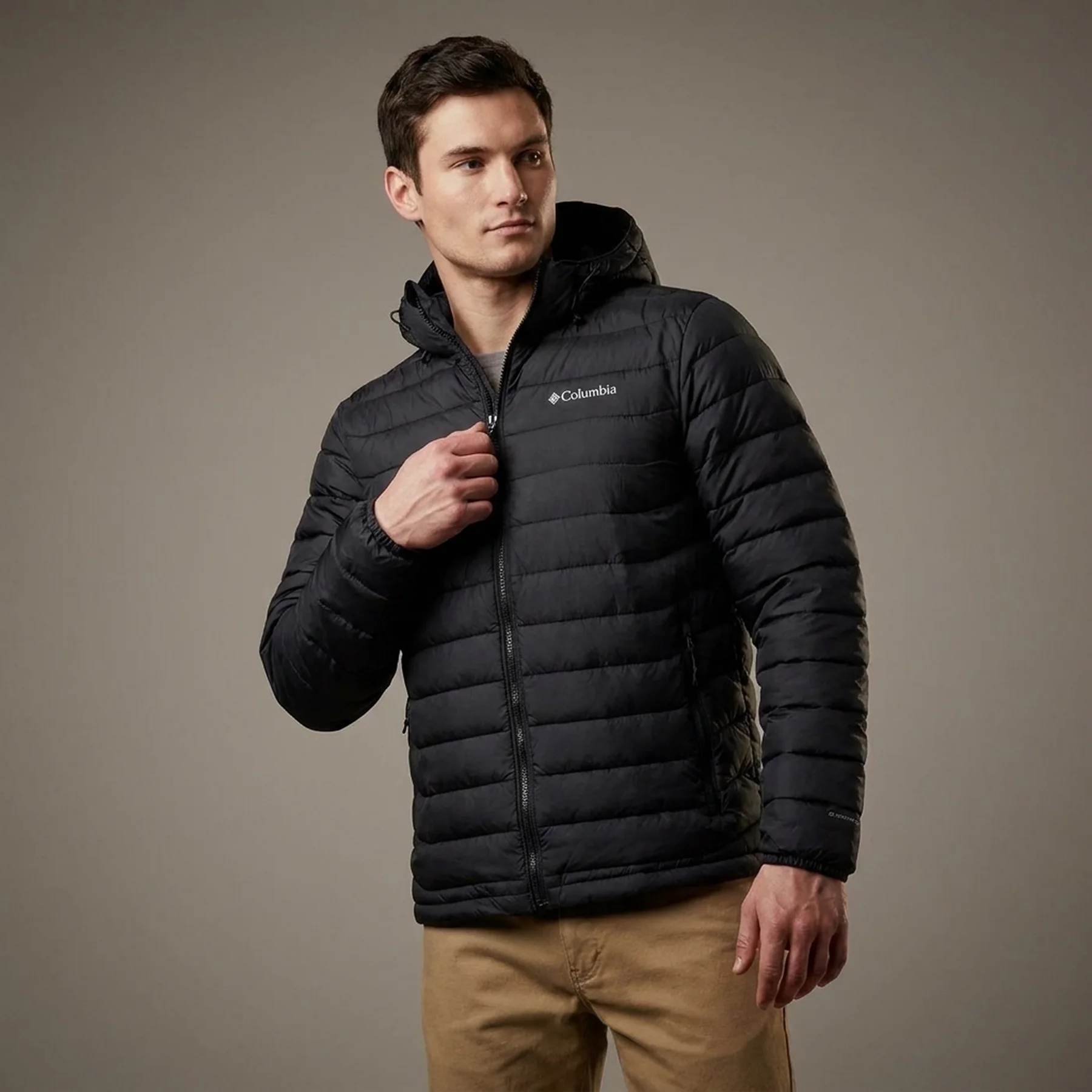 Куртка чоловіча Columbia Columbia Powder Lite Hooded Jacket M Olive (WO1151 010)
