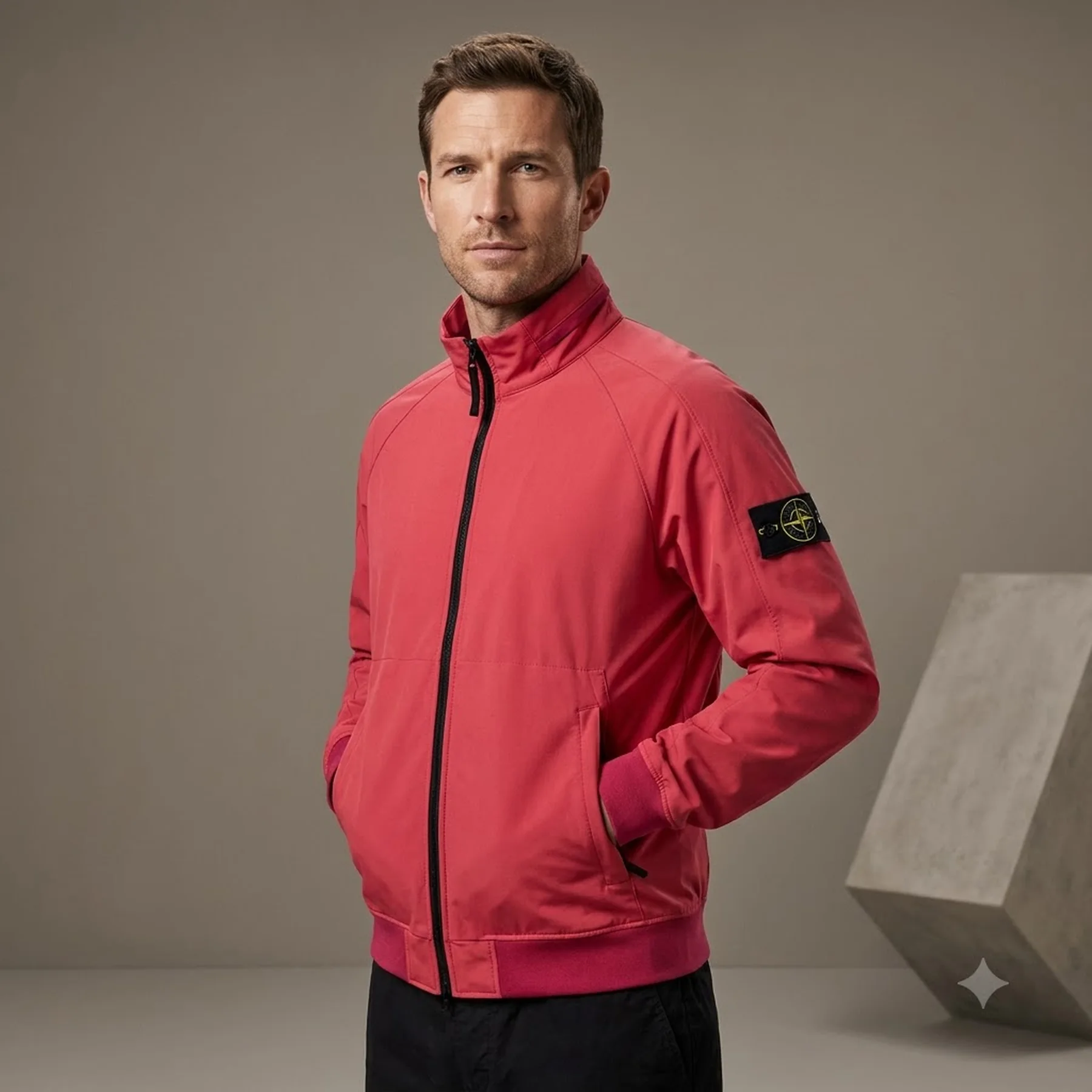 Куртка чоловіча Jacket With Zipper Stone Island Pczec