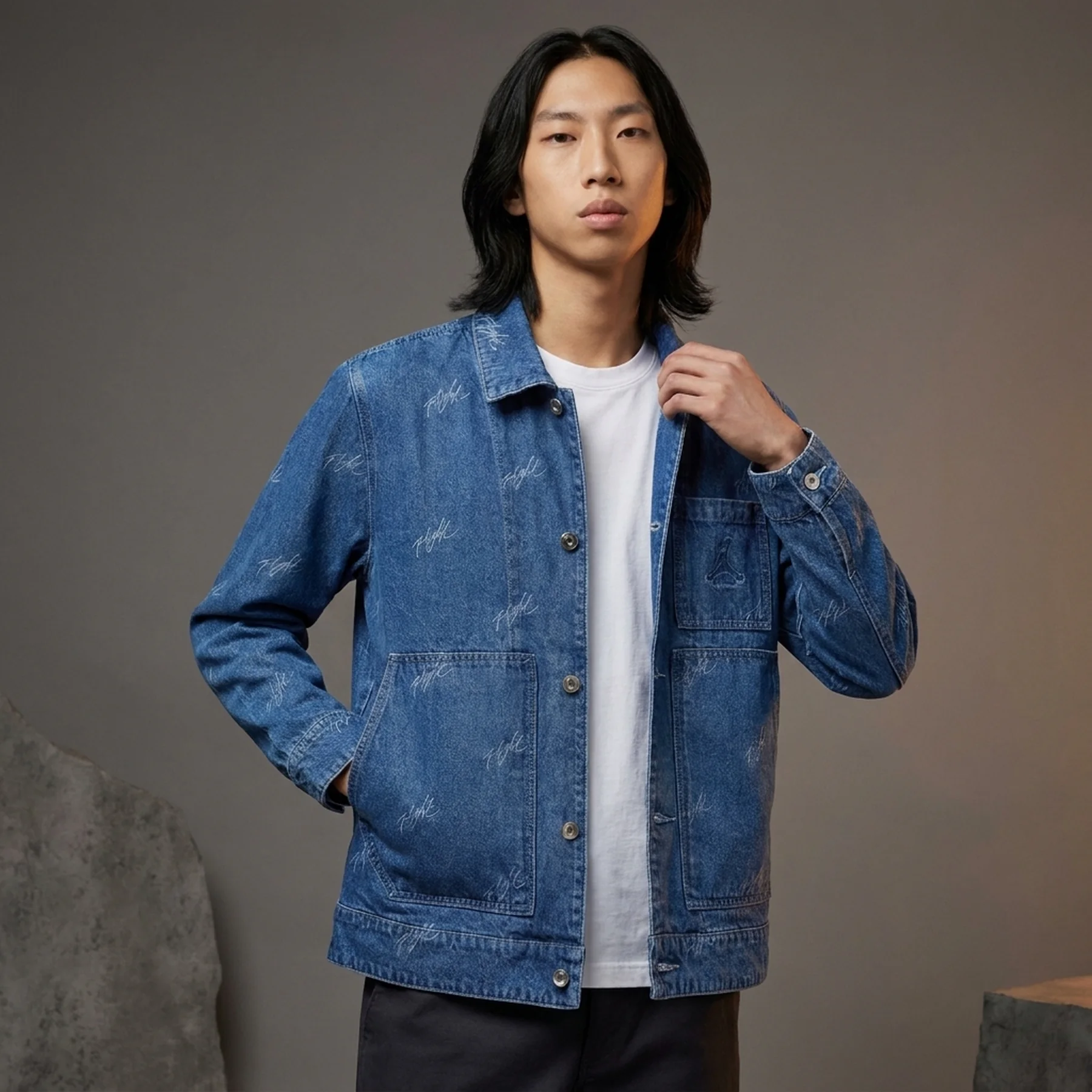 Куртка чоловіча Jordan Flight Heritage Demim-Jacke Blue (FN4649-436)