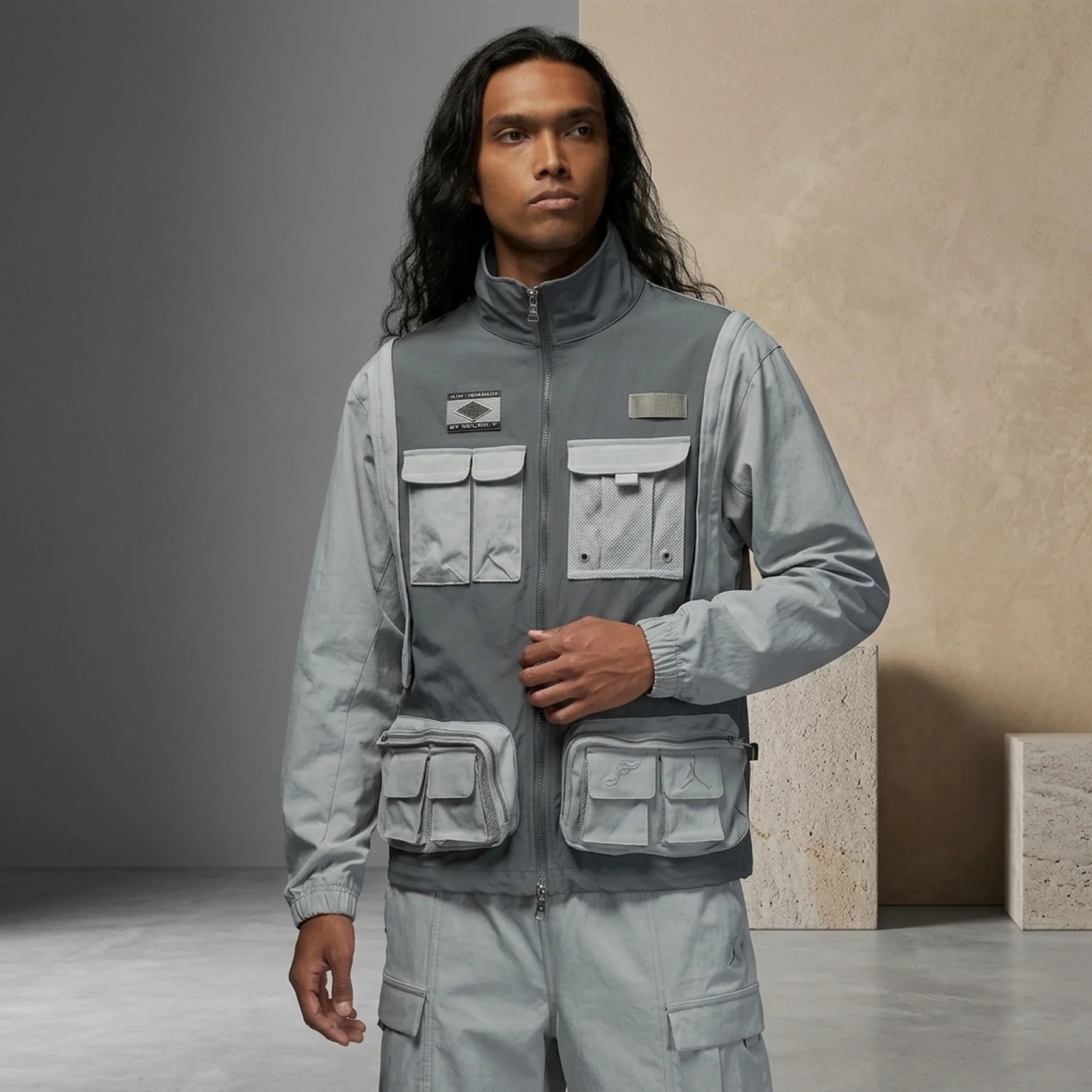 Куртка чоловіча Jordan X Solefly Jacket Grey (DV7515-077)