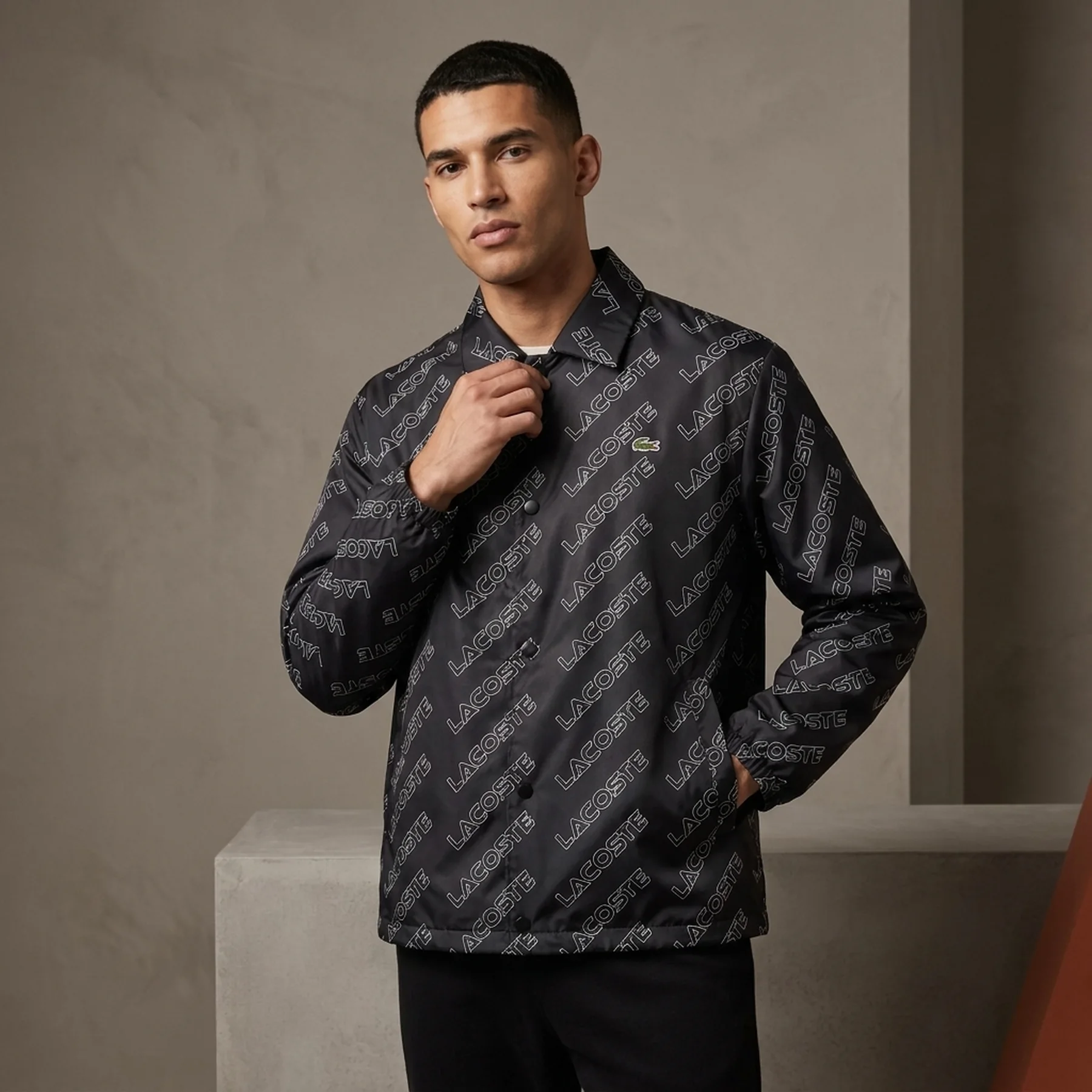 Куртка чоловіча Lacoste Men's High-Neck Graphic Print Zip-Up Jacket