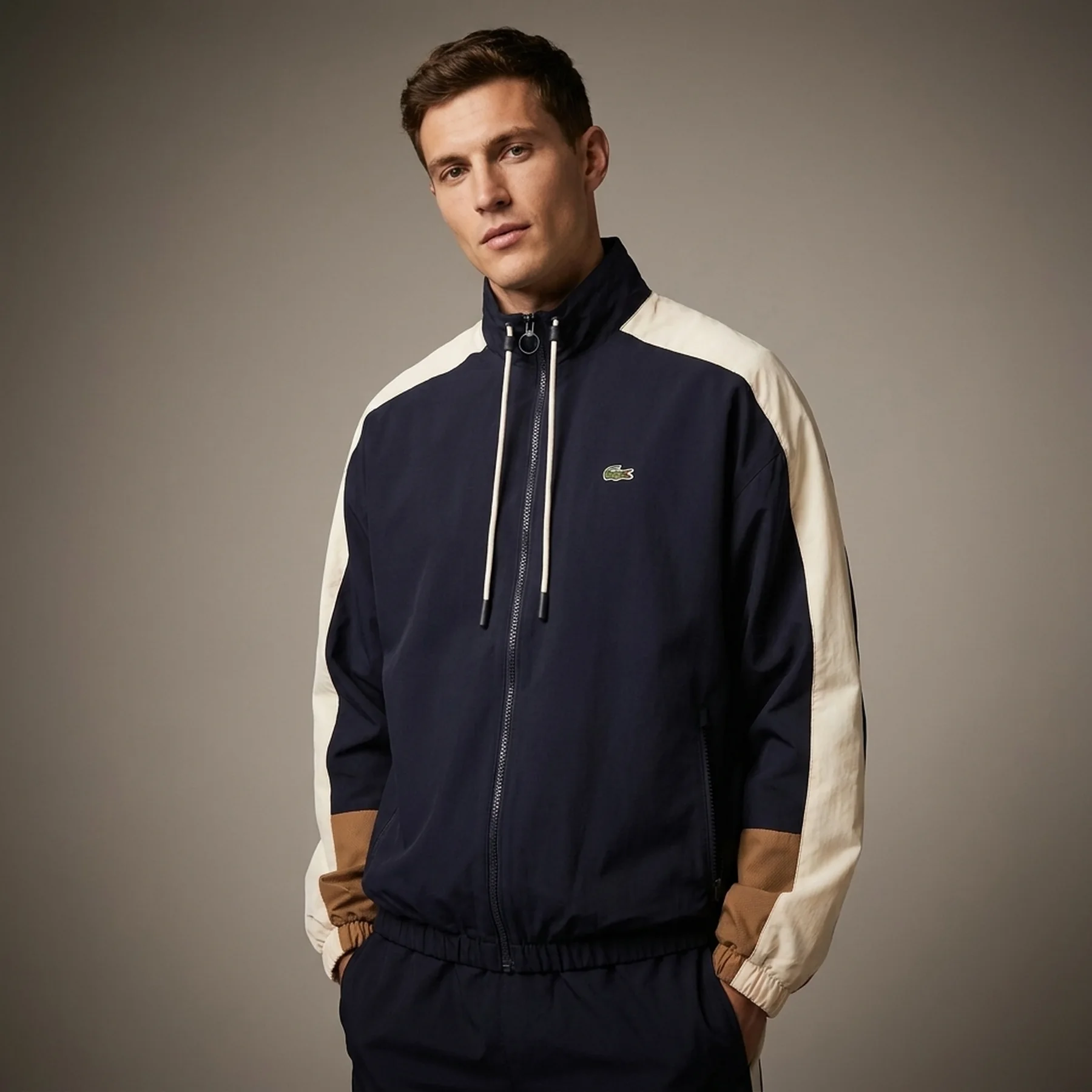 Куртка чоловіча Lacoste Water Resistant Colourblock Zipped Sportsuit Jacket