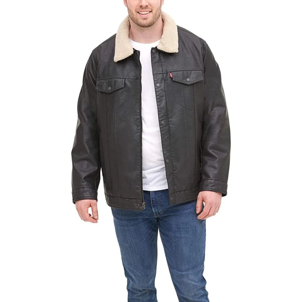 Куртка чоловіча Levi's Faux Leather Sherpa Collar Trucker Jacket (LM9RU545)