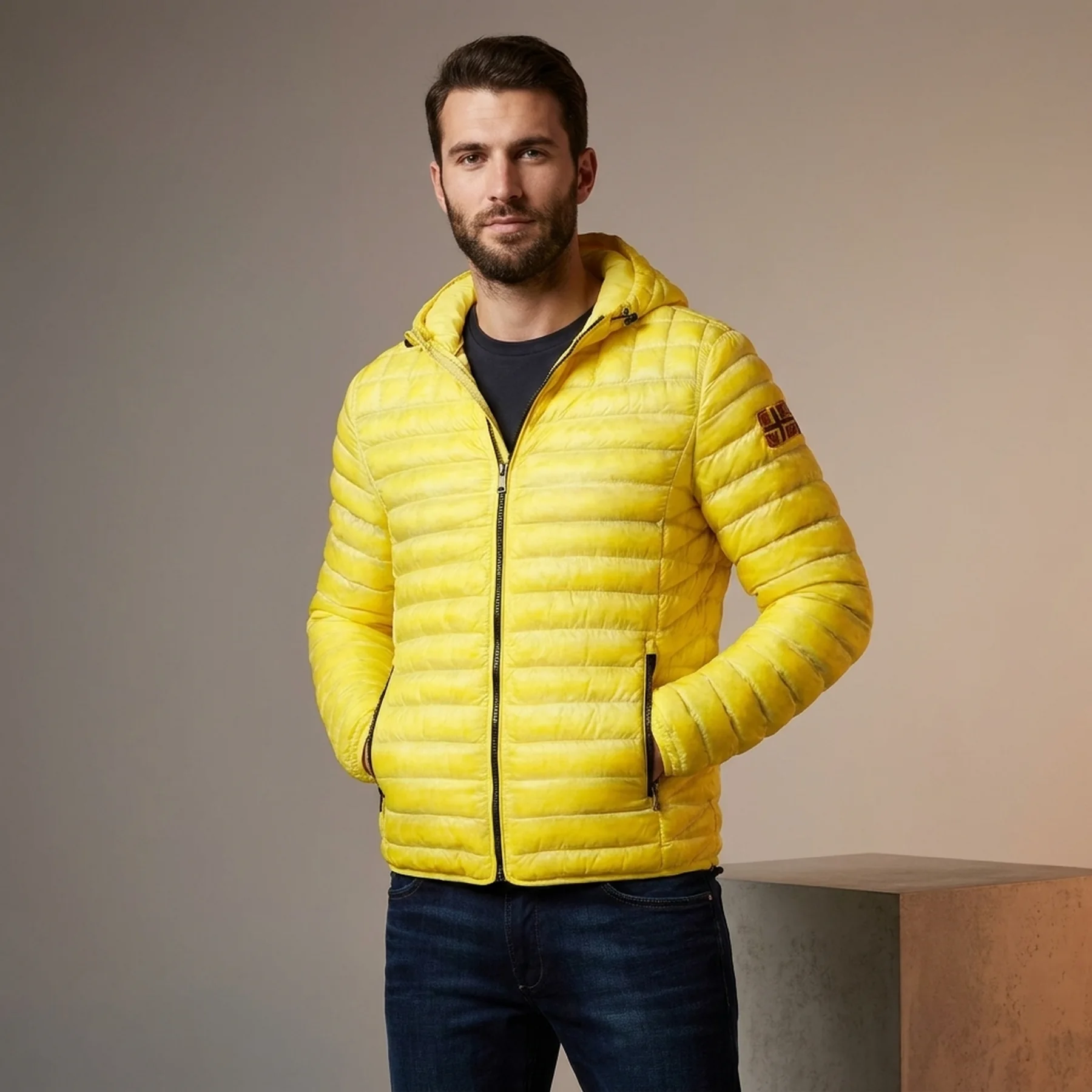 Куртка чоловіча Napapijri Micro Down Jacket Yellow