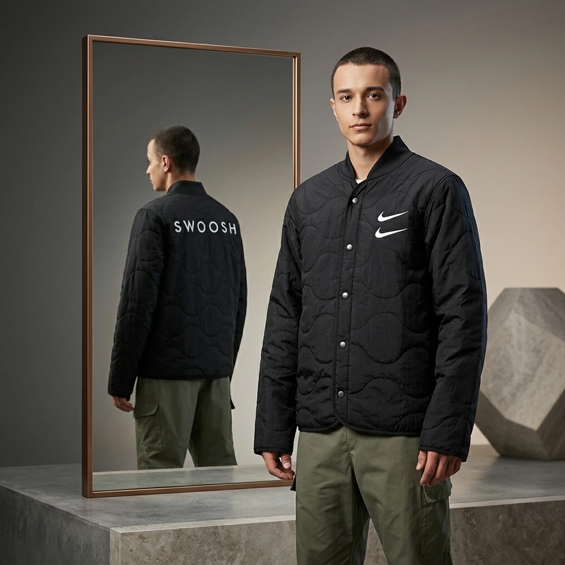 Куртка чоловіча Nike M Nsw Swoosh Jkt+ Quilted (CU3922-010)