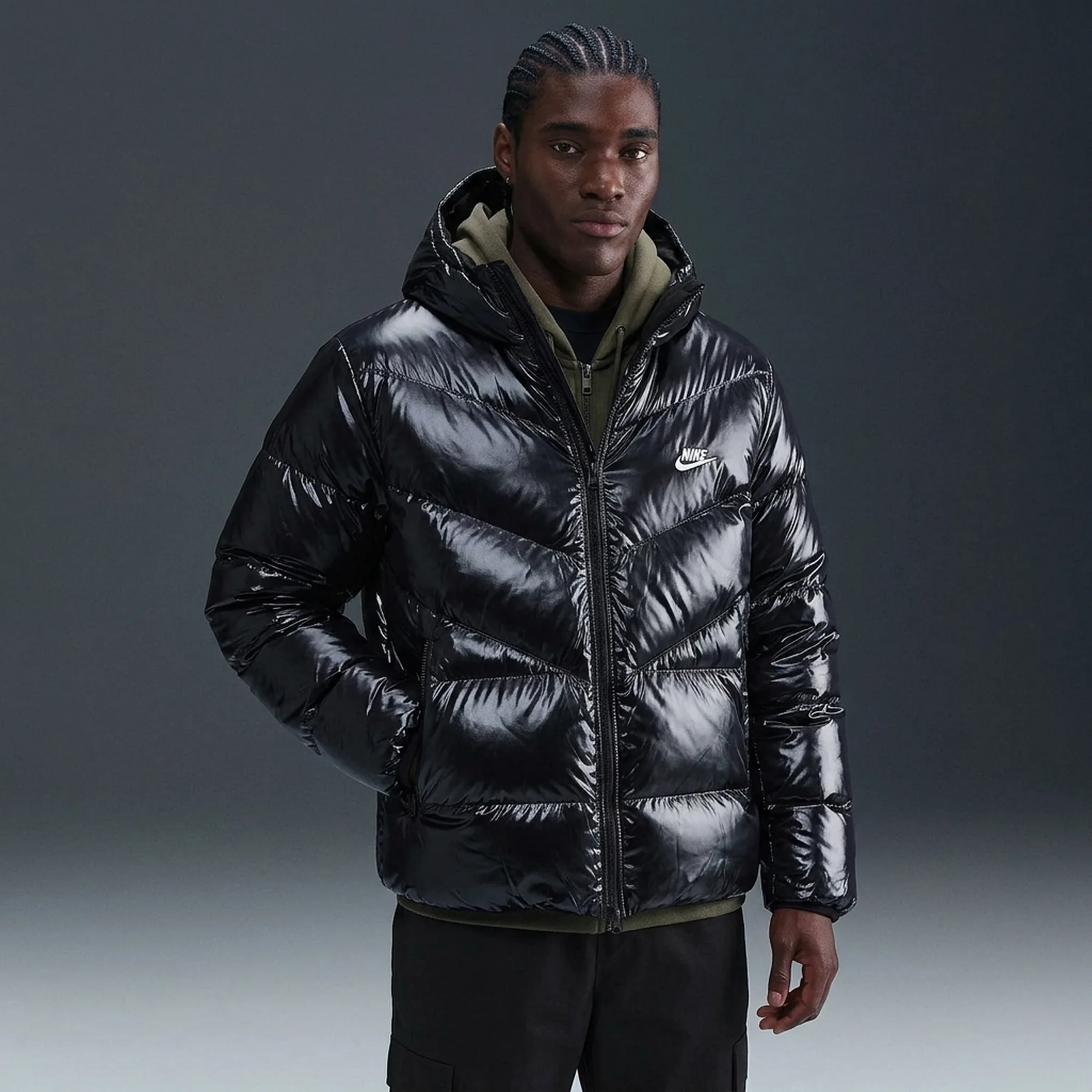 Куртка чоловіча Nike M Windrunner Stmnt Dwn Jkt Black (HQ7790-011)