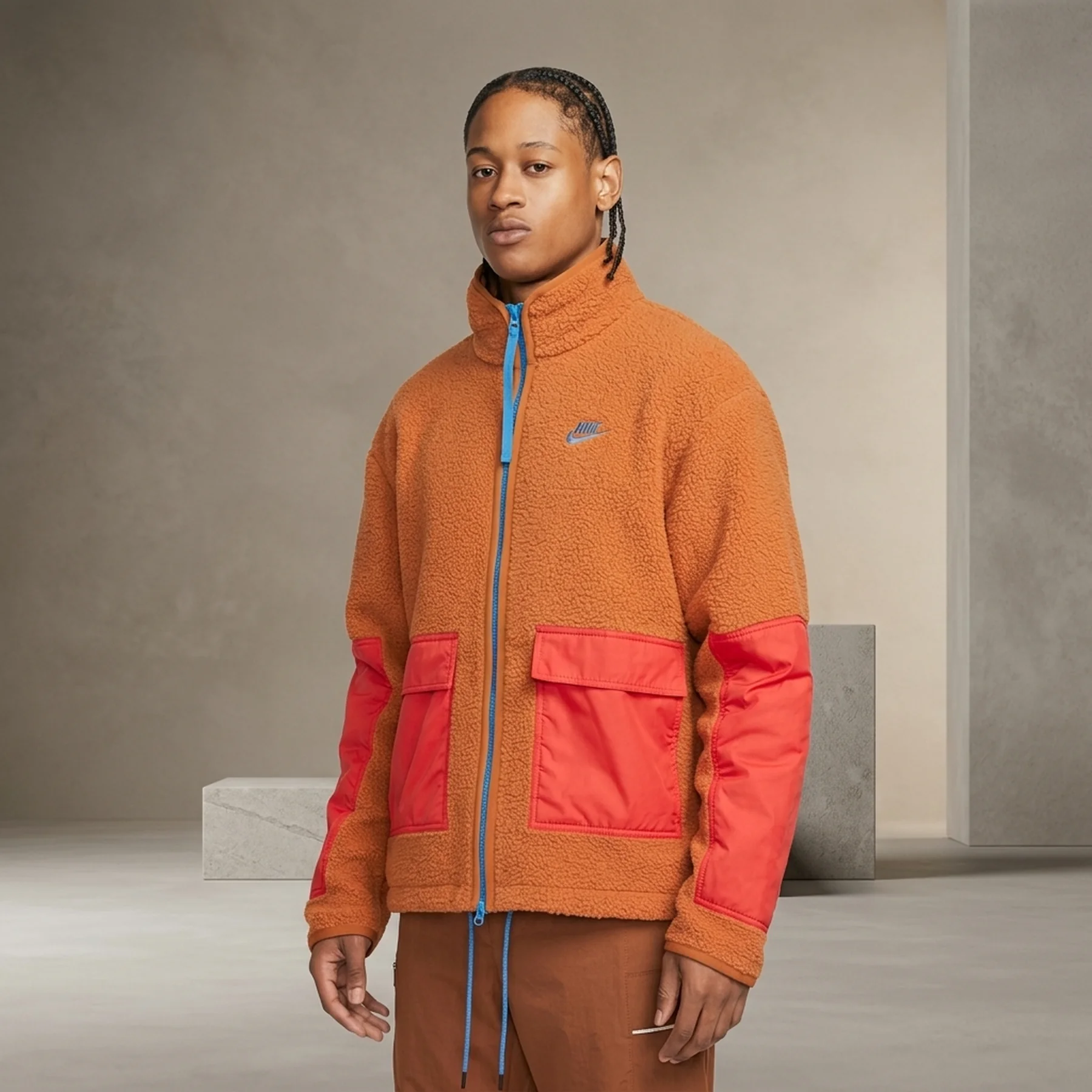 Куртка чоловіча Nike Mens Fleece Full-Zip Jacket Orange (DD5021-246)