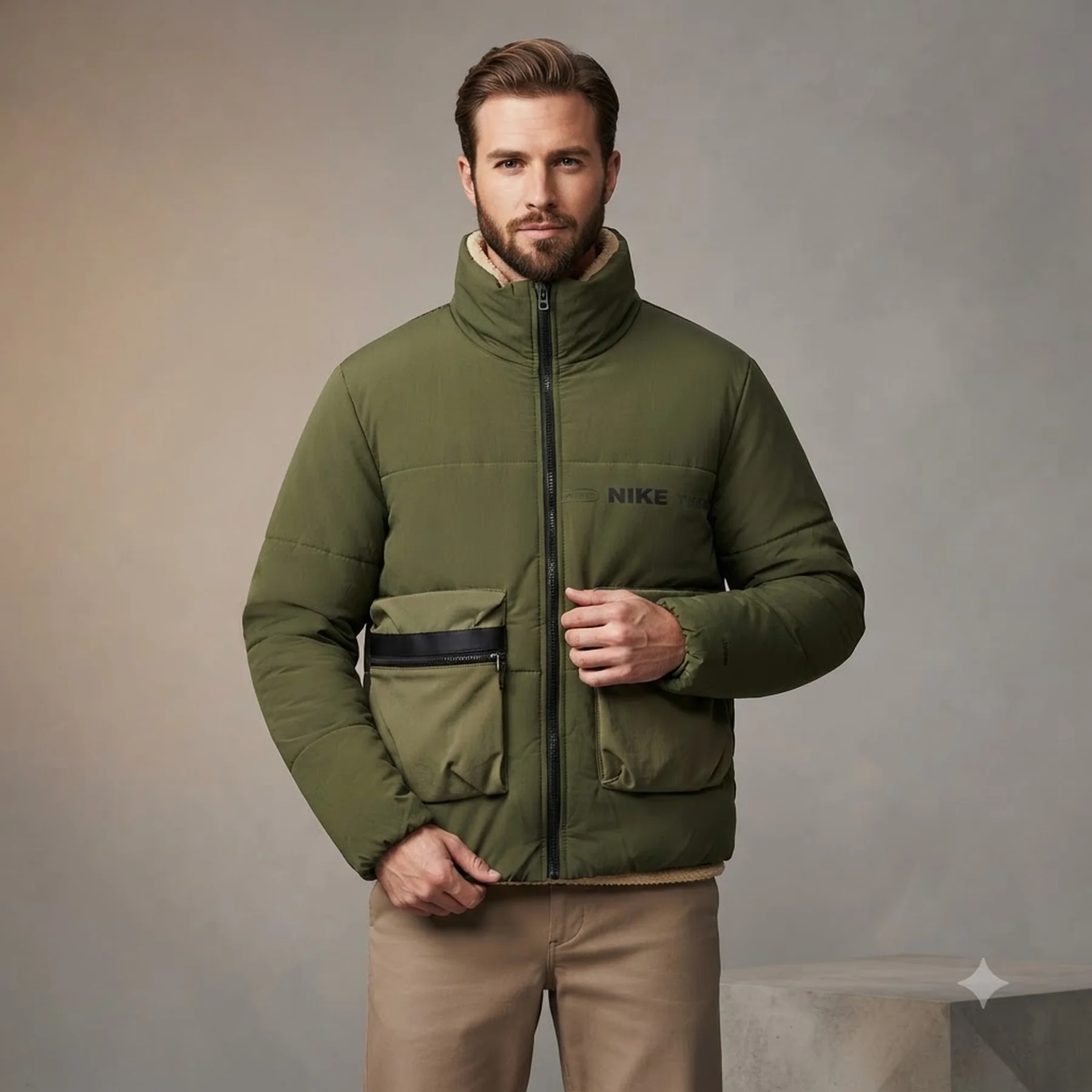 Куртка чоловіча Nike Nsw Therma-Fit City Made Synthetic Fill Jacket Cargo Green (DD5929-325)